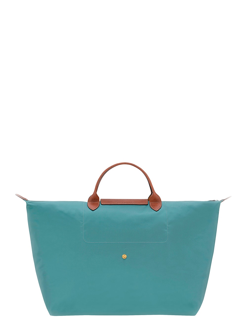 Longchamp 'le Pilage Original' Green Medium Handbag With Embossed Logo On The Front In Green