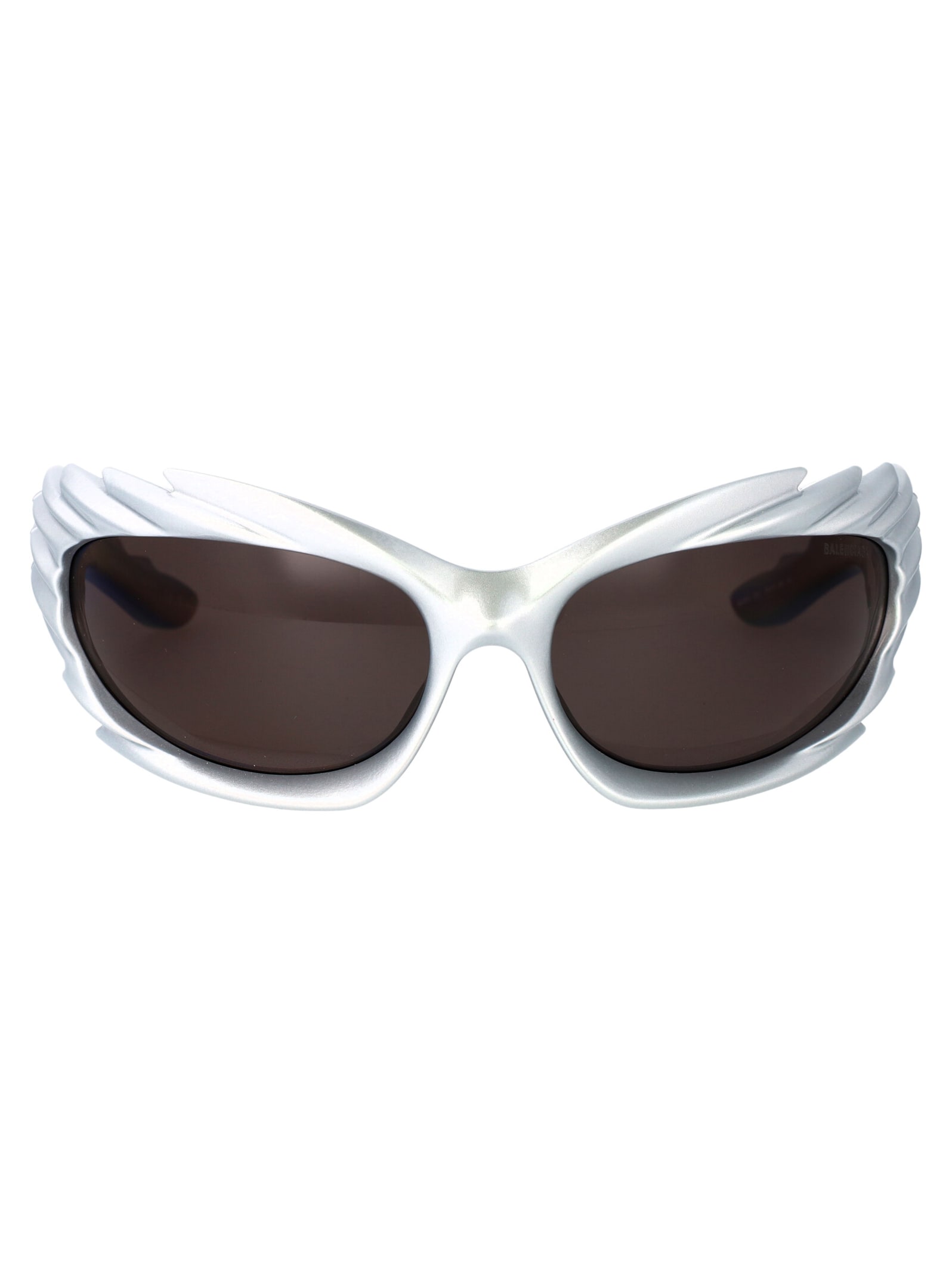 Shop Balenciaga Bb0255s Sunglasses In 003 Silver Silver Grey