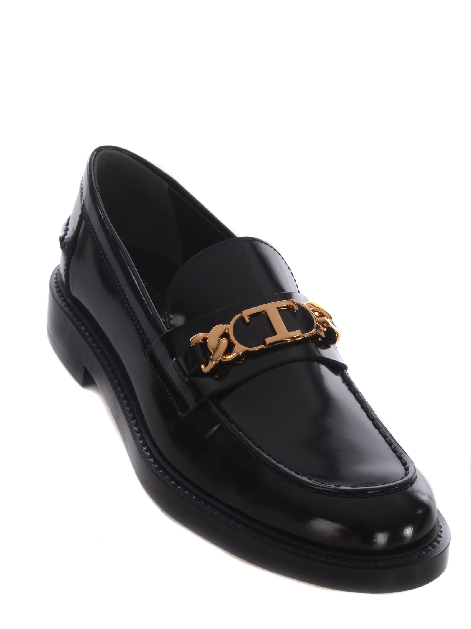 Shop Tod's Mocassin Tods Made Of Leather In Black