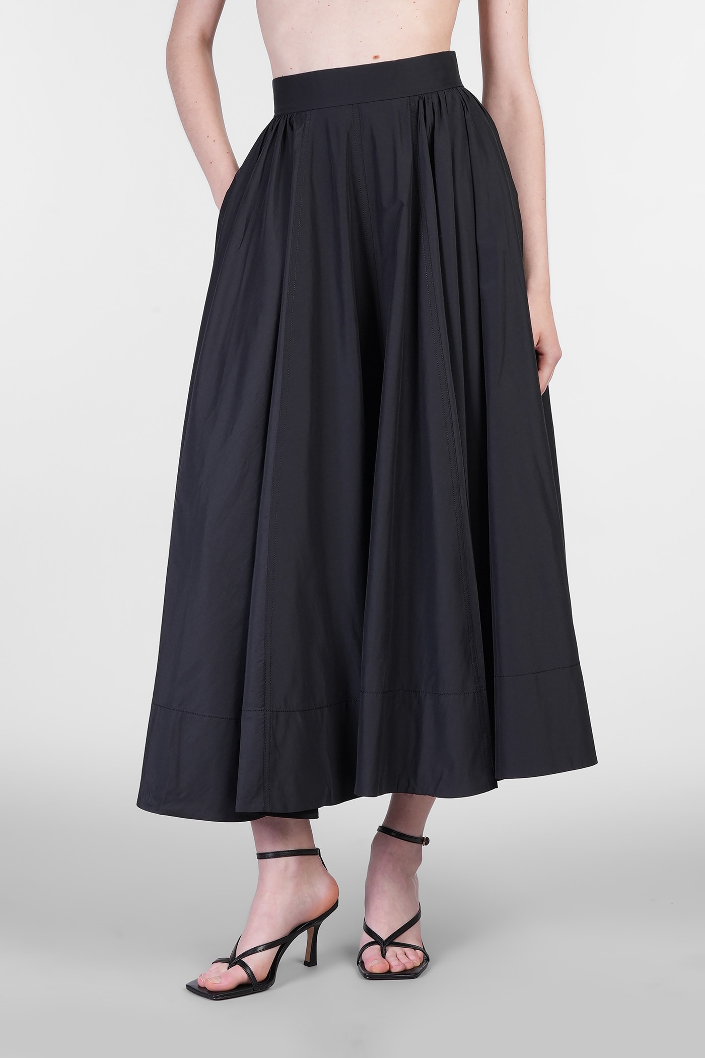The Andamane Tiered Maxi Skirt In Lightweight Cotton Taffeta