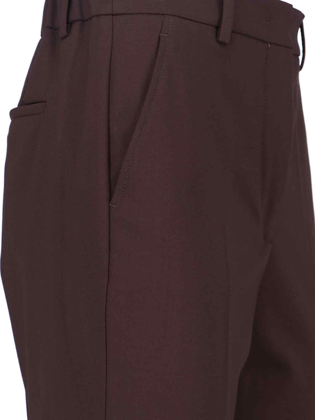 Incotex Straight Leg Trousers With Belt Loops And Pockets In Brown