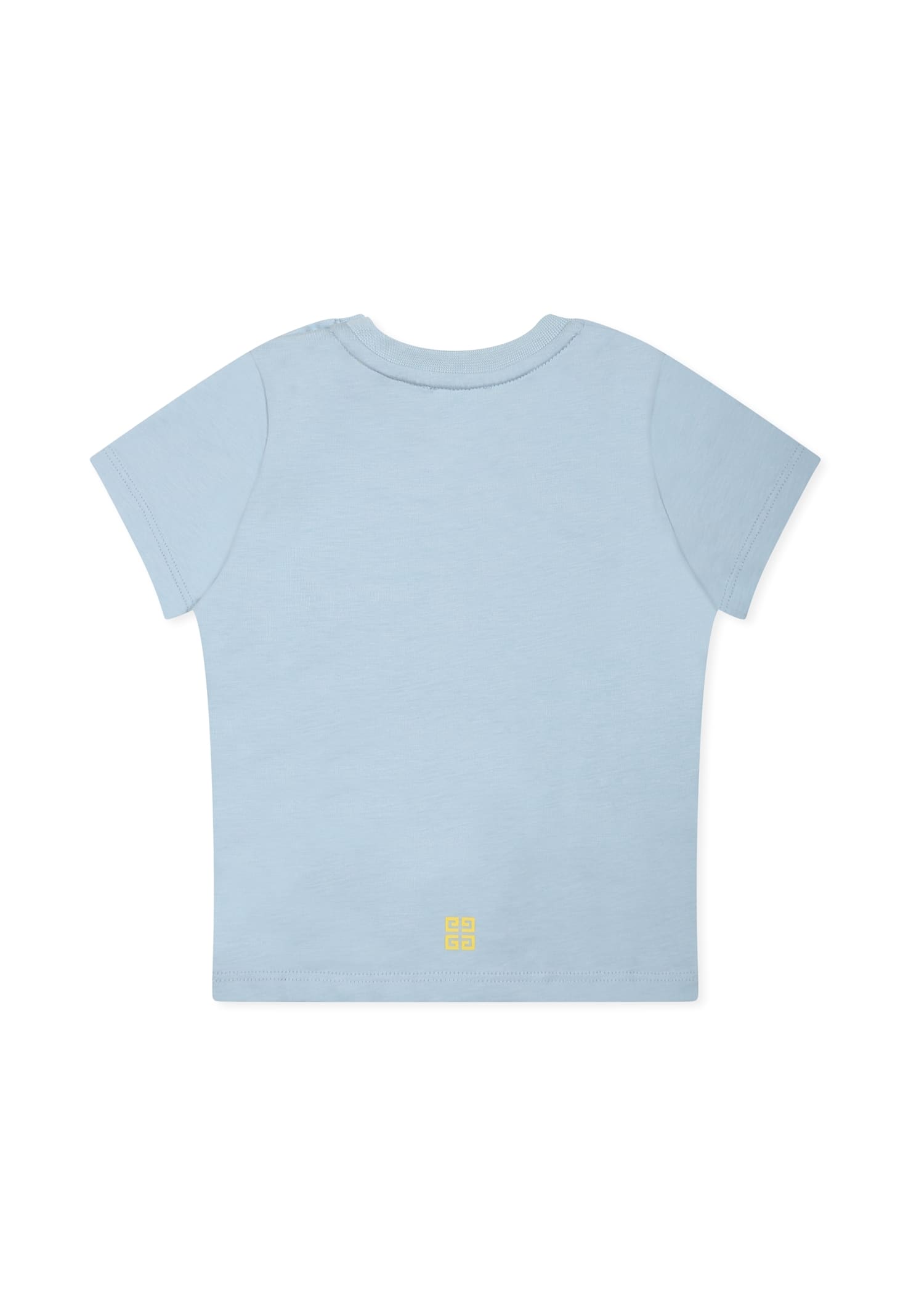 Shop Givenchy Light Blue T-shirt For Baby Boy With Logo