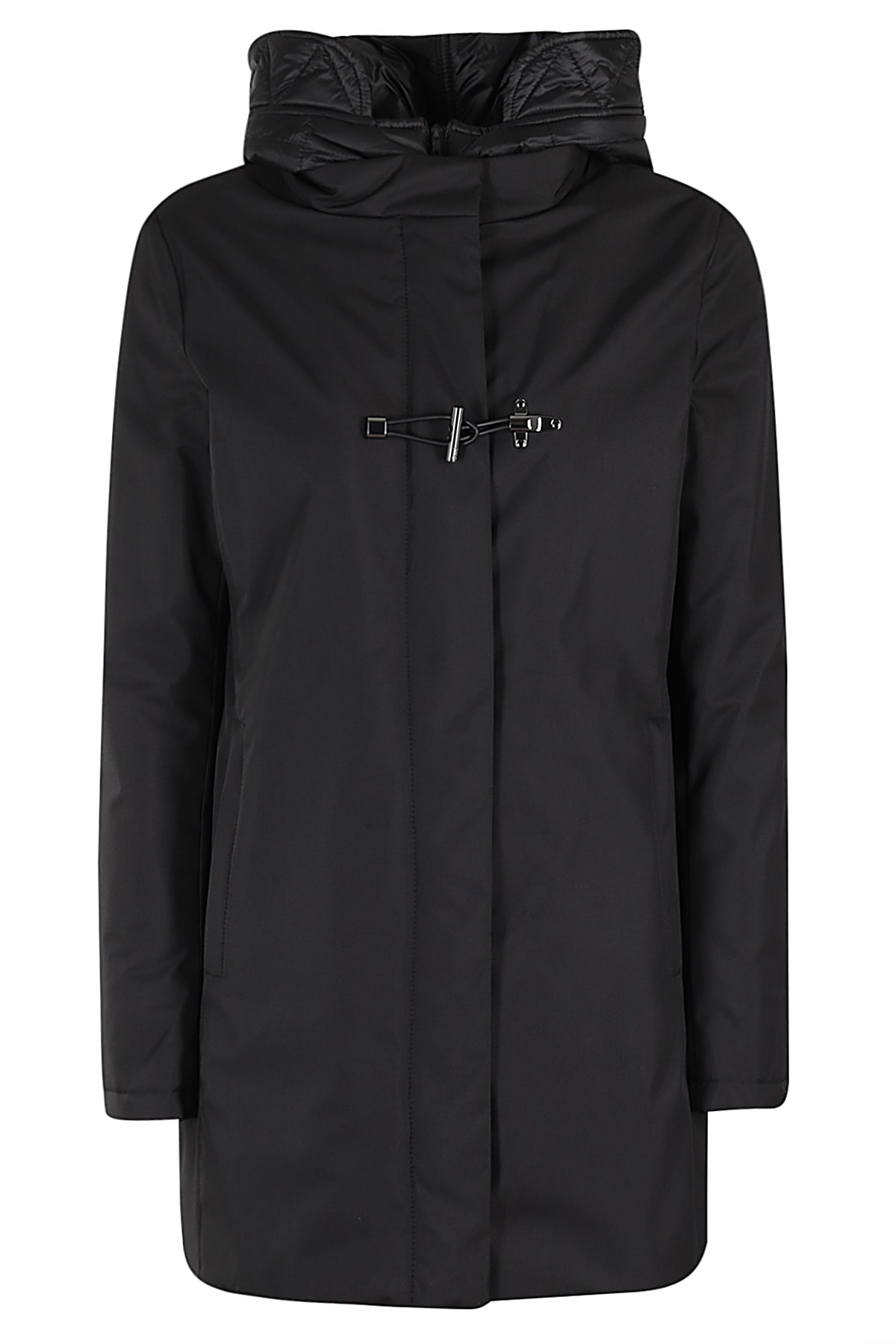 Shop Fay Toggle Coat Db Front Staccabile In Nero