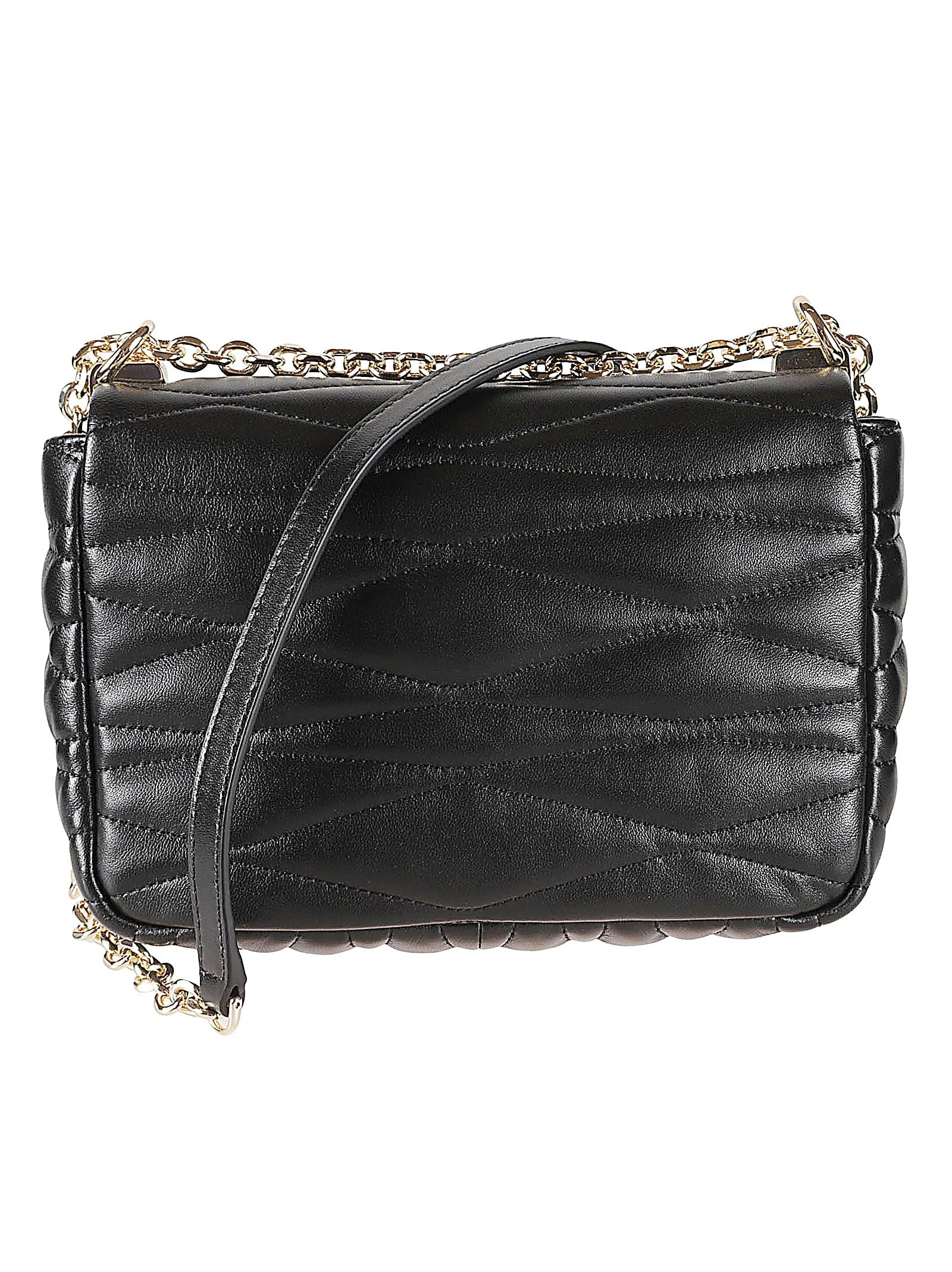 Shop Furla Quilted Chain Strap Shoulder Bag In Black
