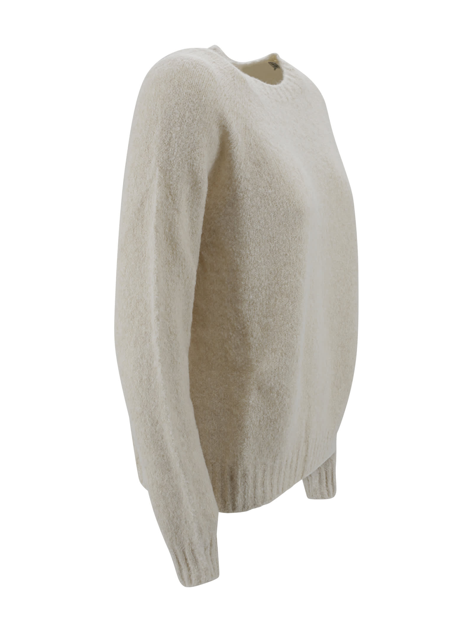 Shop Weekend Max Mara Alpaca And Cotton Sweater In Grey