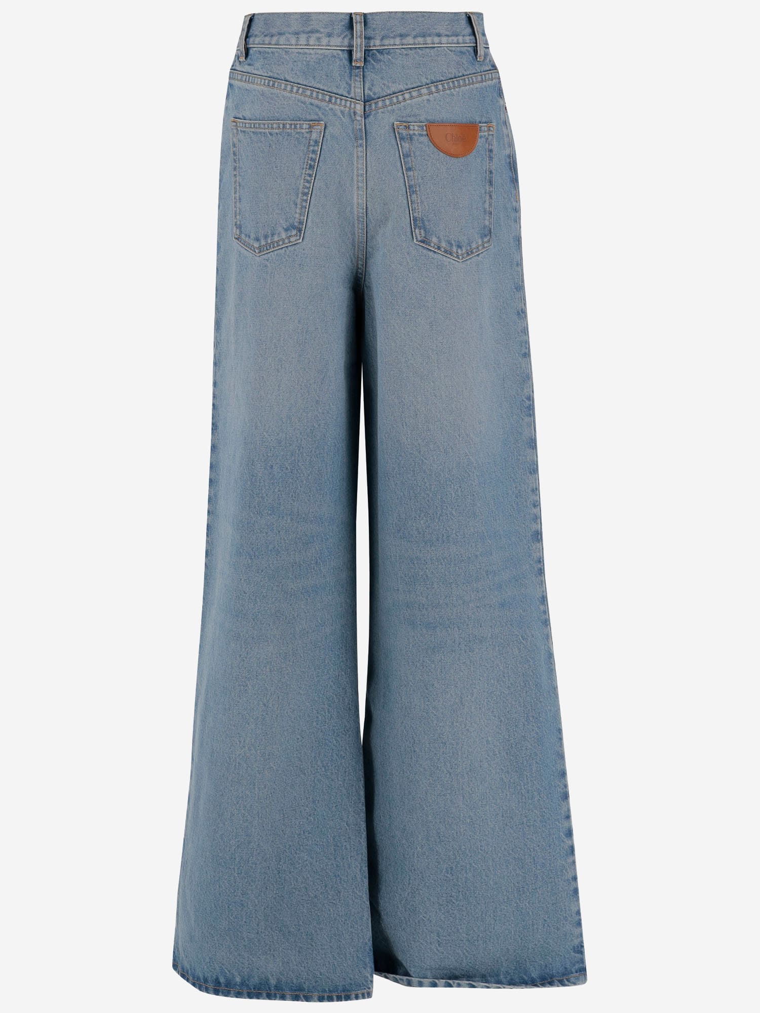 Chloé Chloe Denim Wide-leg Jeans In Blue