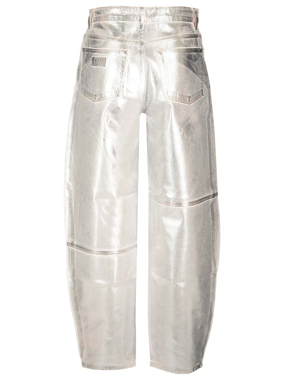 Shop Ganni Stary Trousers In White