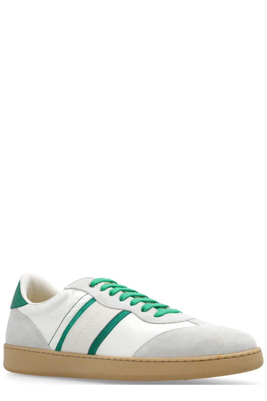 Shop Ferragamo Low-top Sneakers In White