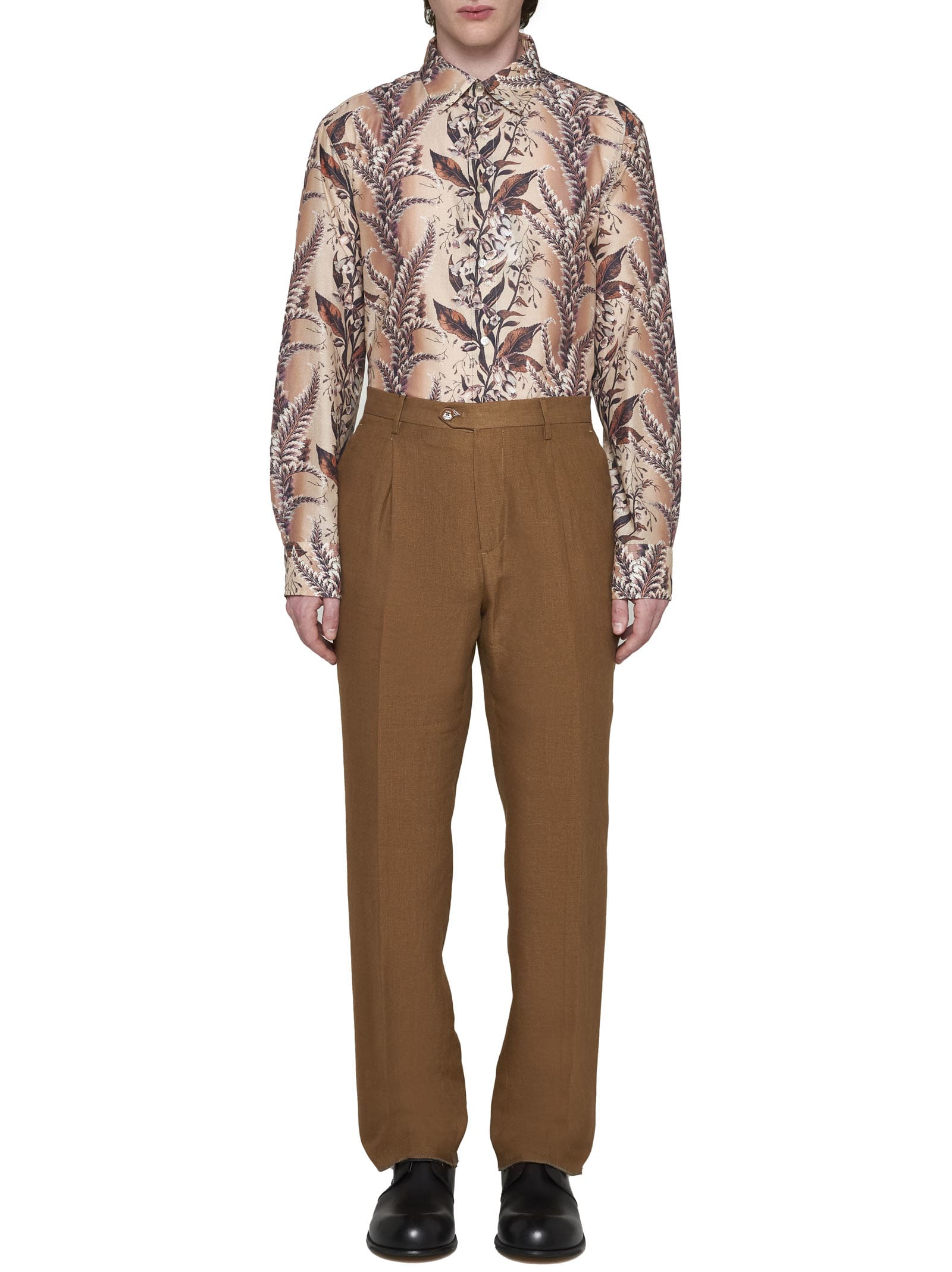 Shop Etro Shirt In Stampa F.do Bejge