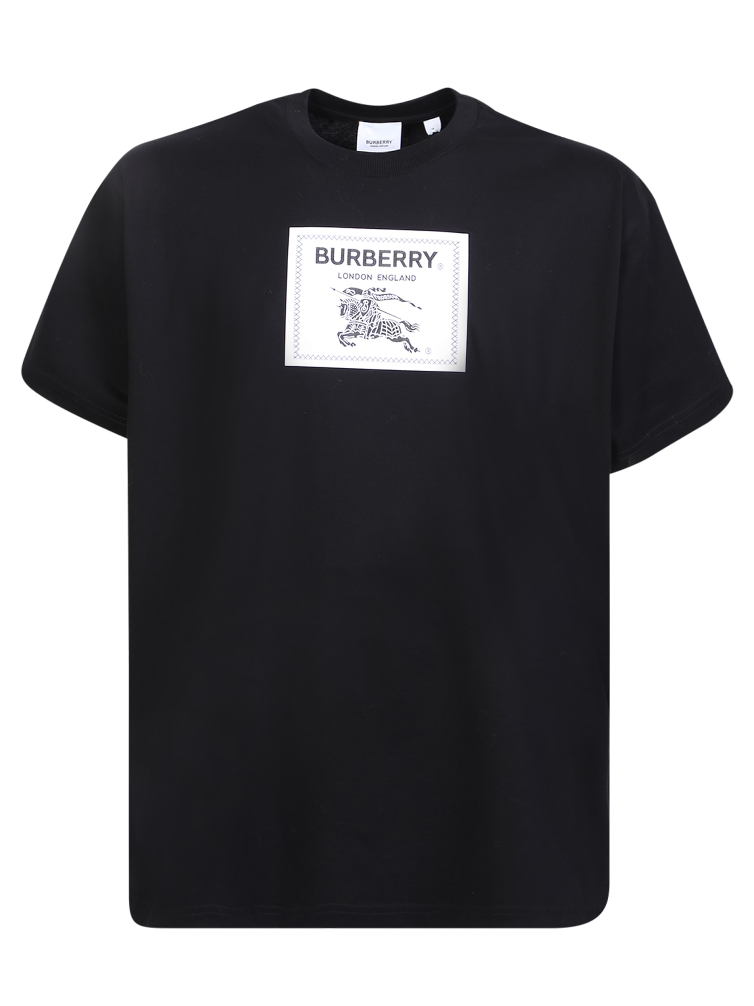 BURBERRY T-SHIRT WITH EQUESTRIAN RIDER APPLICATION