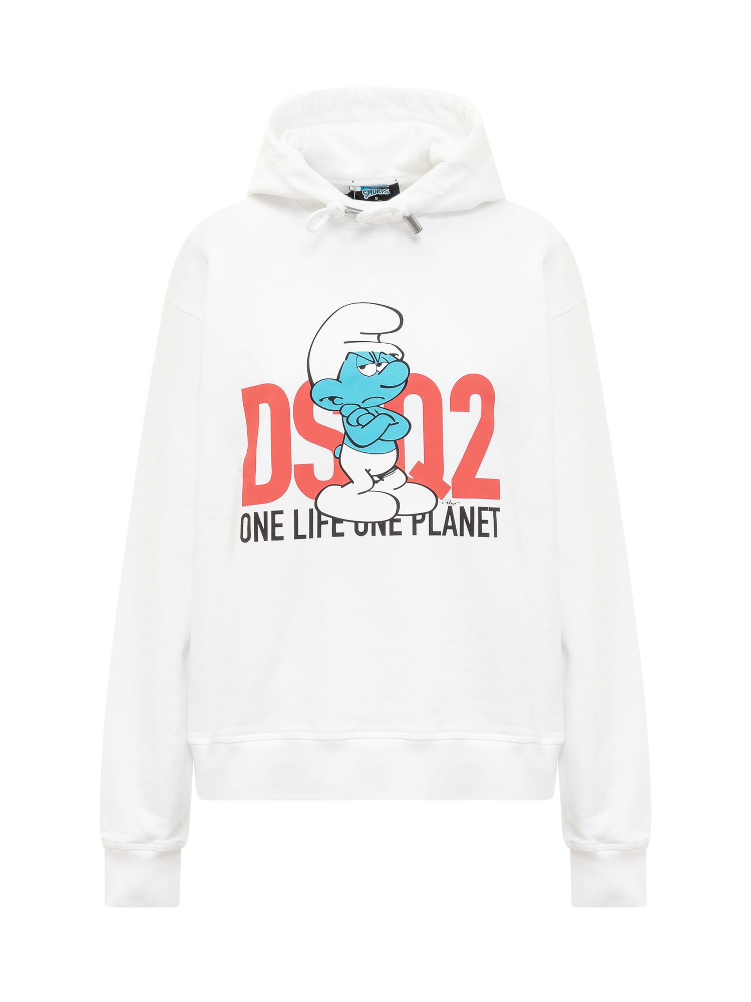 Shop Dsquared2 X Smurfs Hoodie In White
