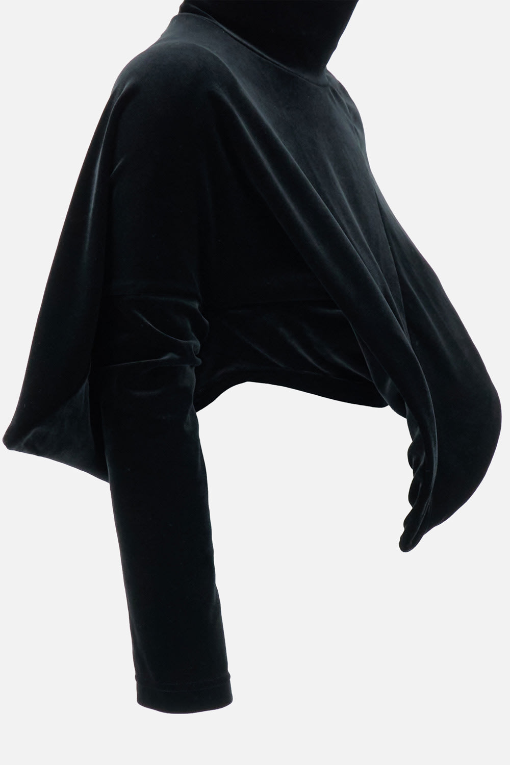 Junya Watanabe Asymmetric High-neck Top In Black