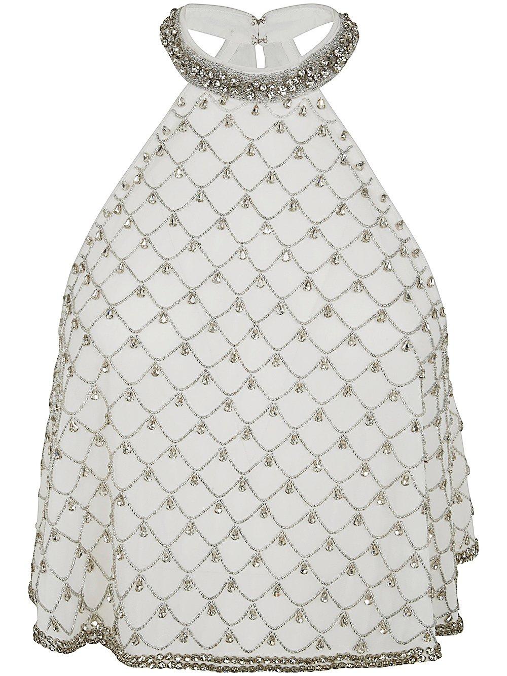 Shop Pinko Polka Dot Printed Embellished Turini Top In White