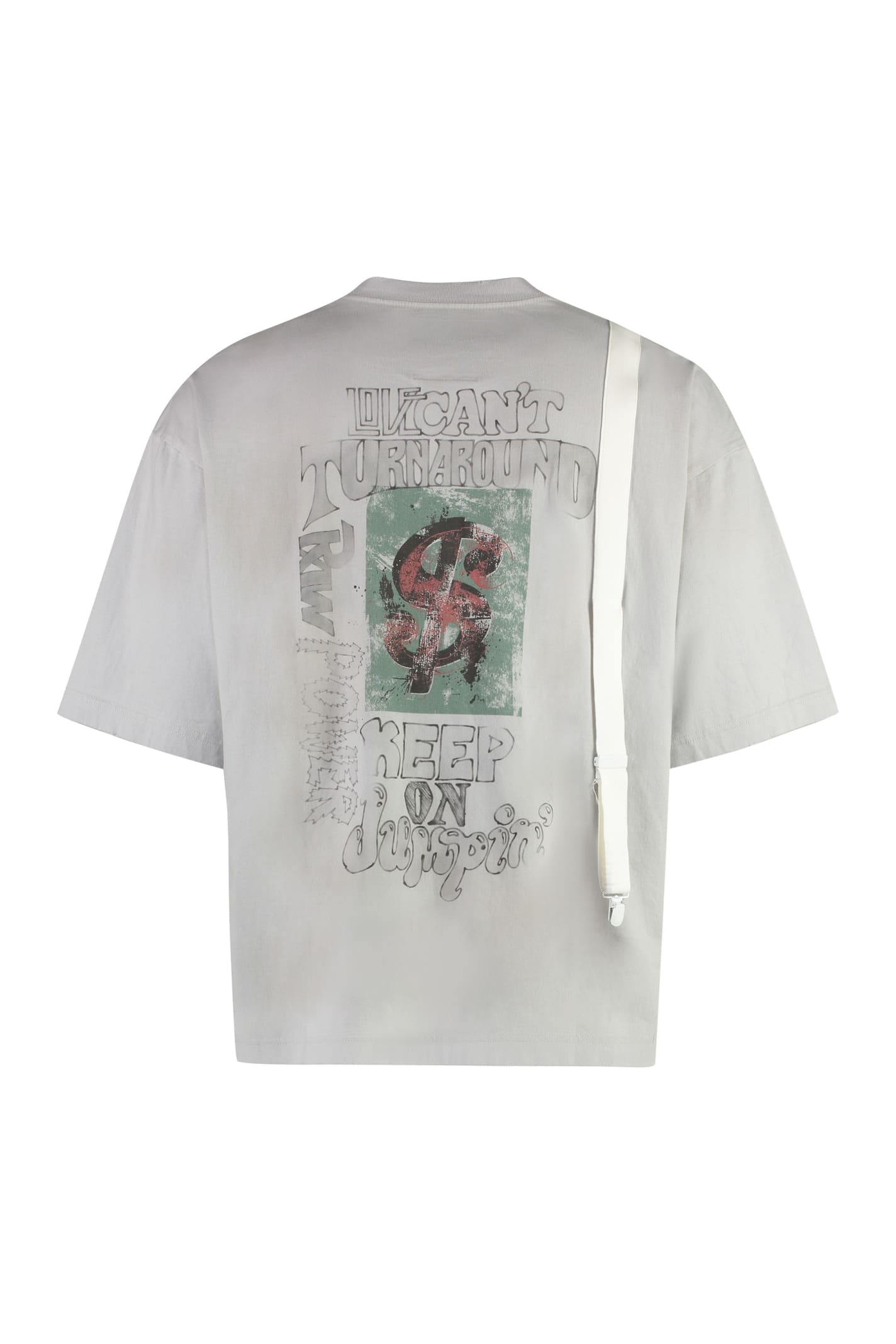 Shop Miharayasuhiro Printed Cotton T-shirt In Grey
