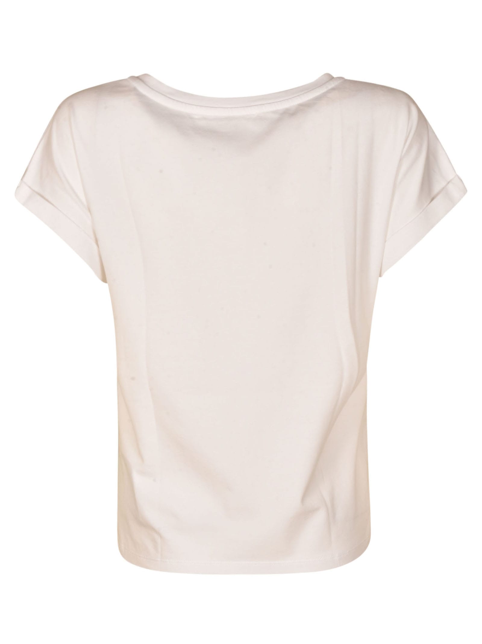 Shop Blugirl Heart Logo Crystal Embellished T-shirt  In White