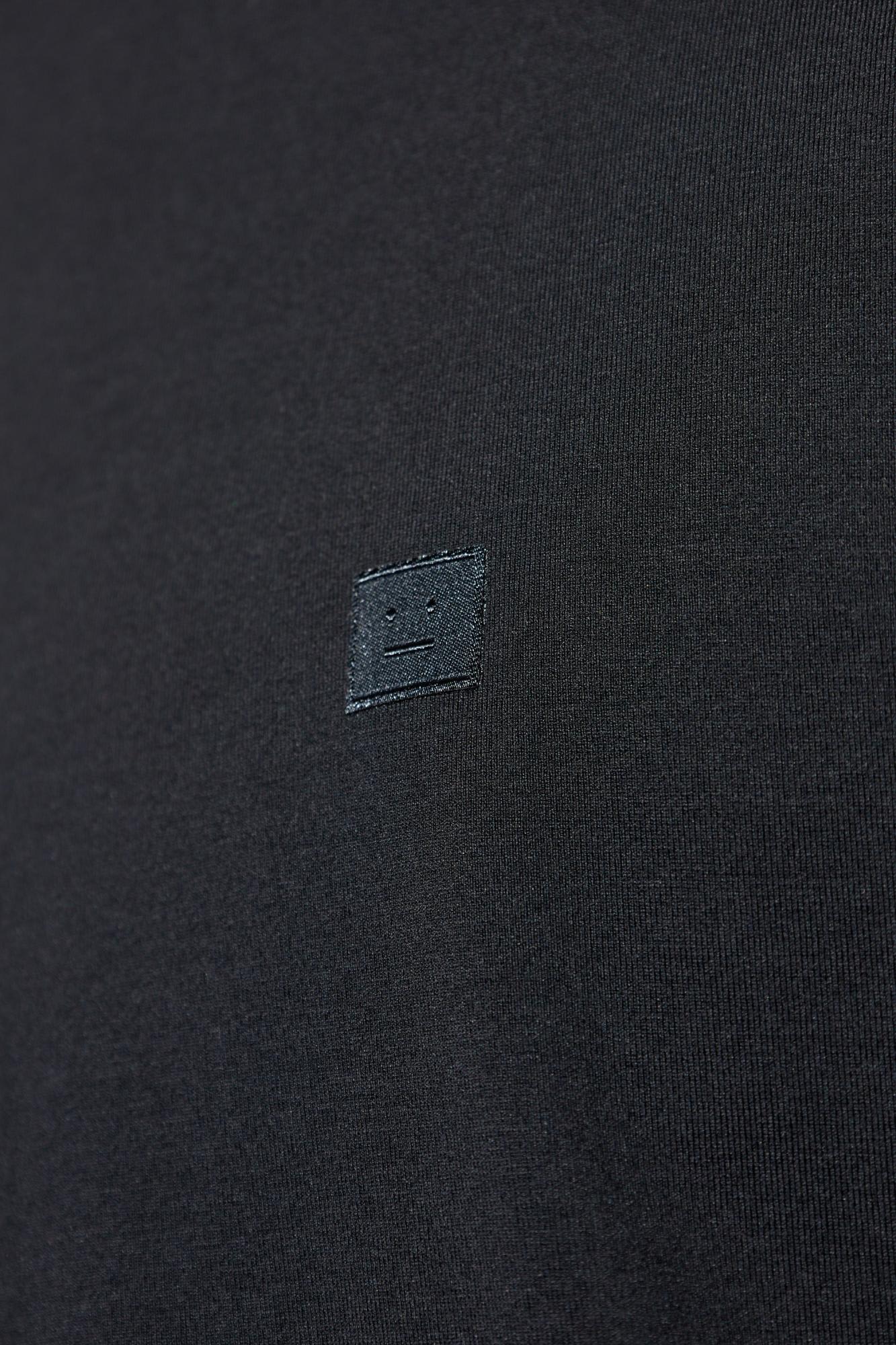 Acne Studios Men Crewneck T-shirt With Logo In Black