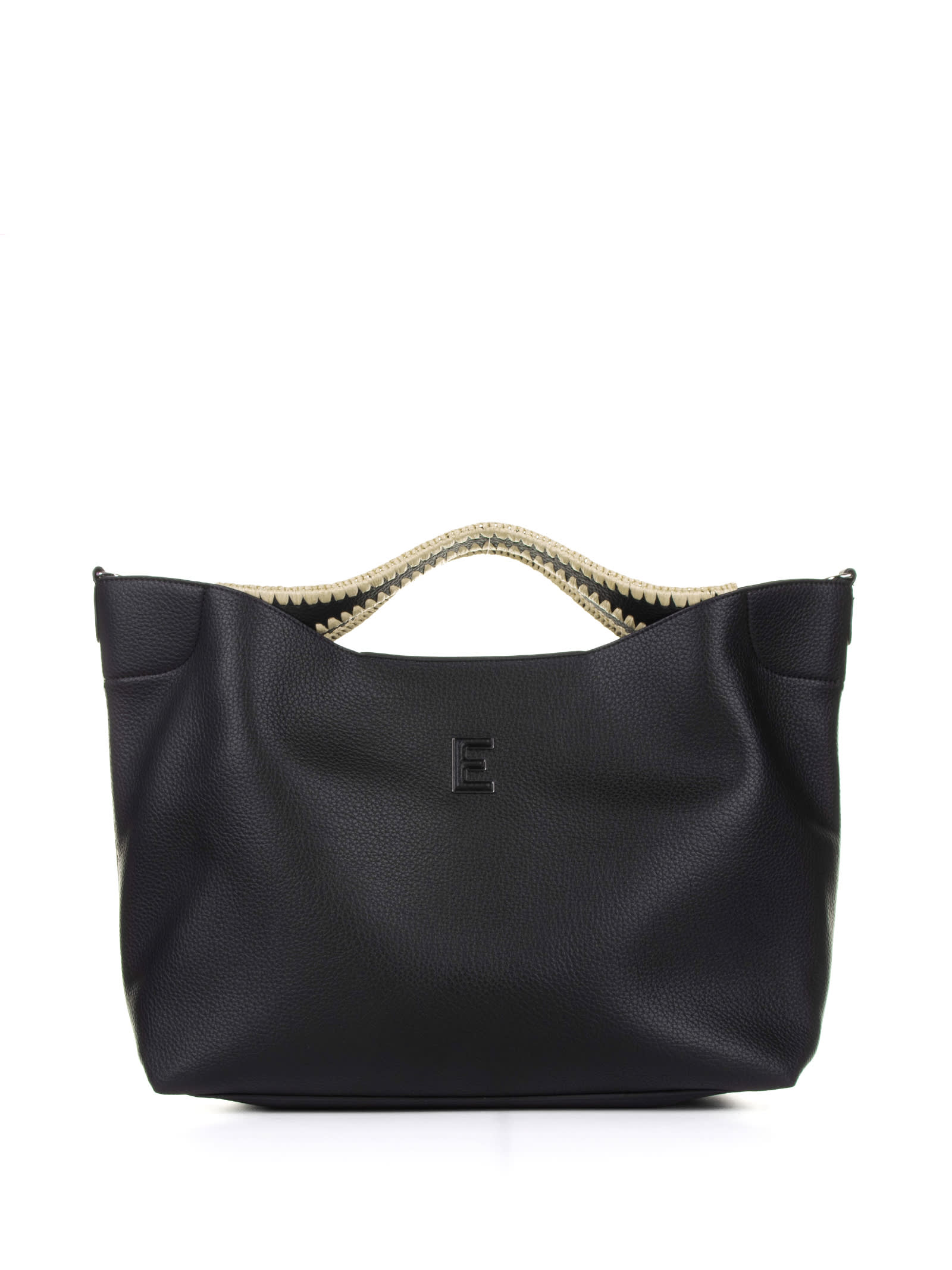Rachele Large Black Leather Handbag