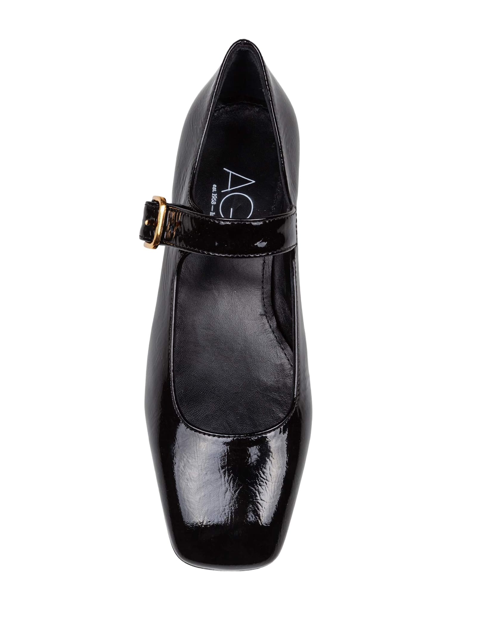 Agl Attilio Giusti Leombruni Angie L Baby Ballerina In Patent Leather Black Color In Black
