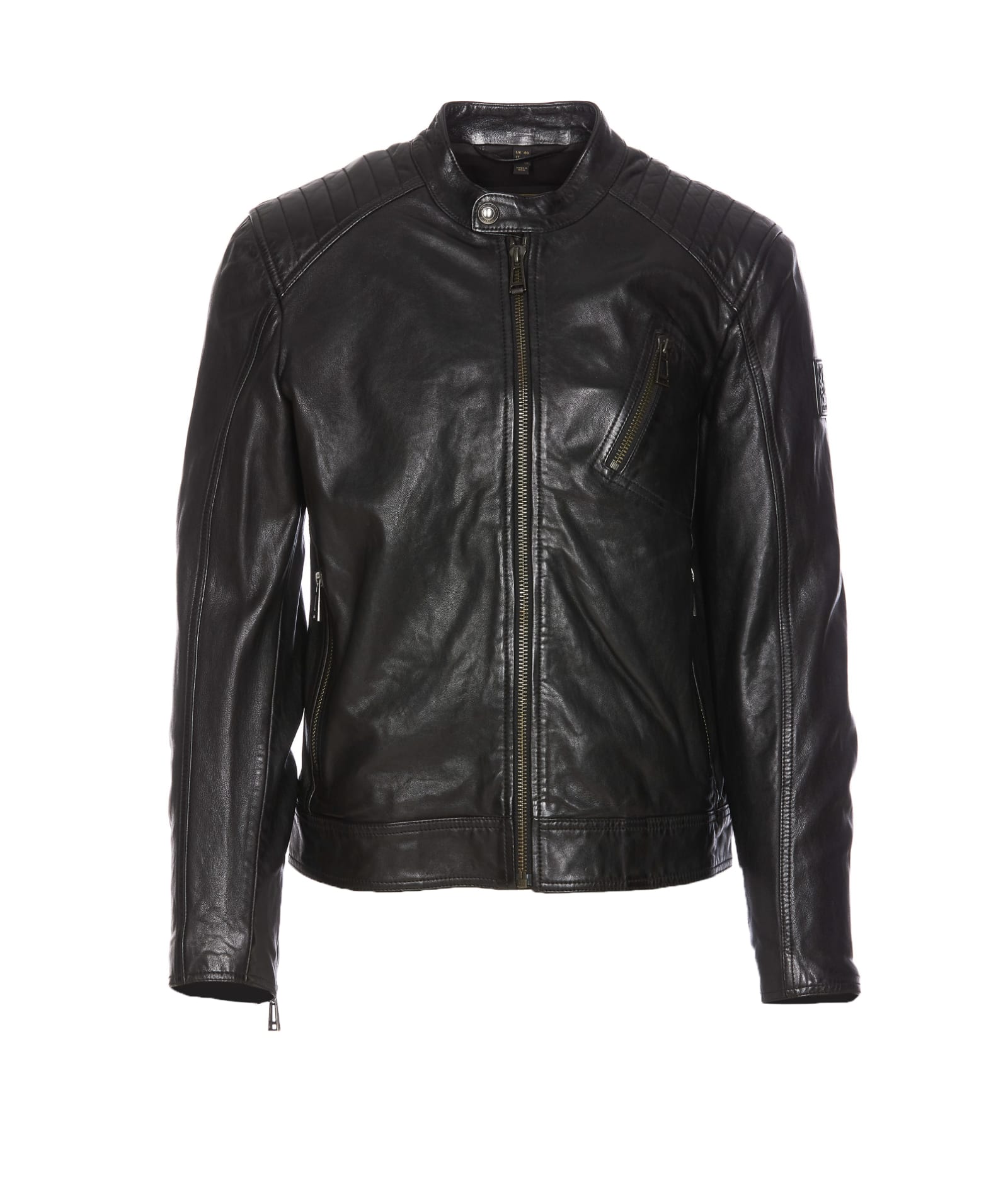 Shop Belstaff V Racer Leather Jacket In Black