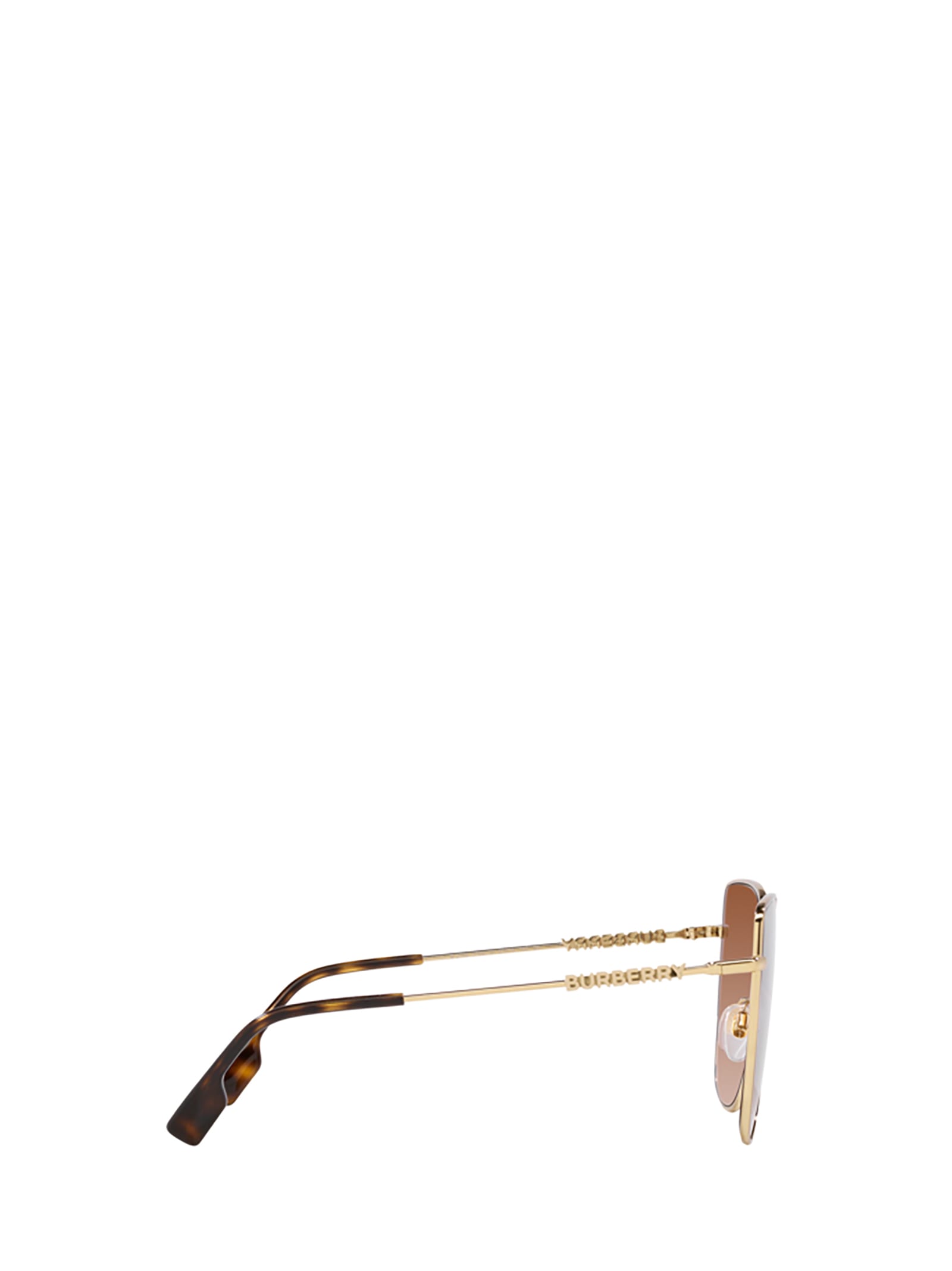 Shop Burberry Eyewear Be3143 Light Gold Sunglasses