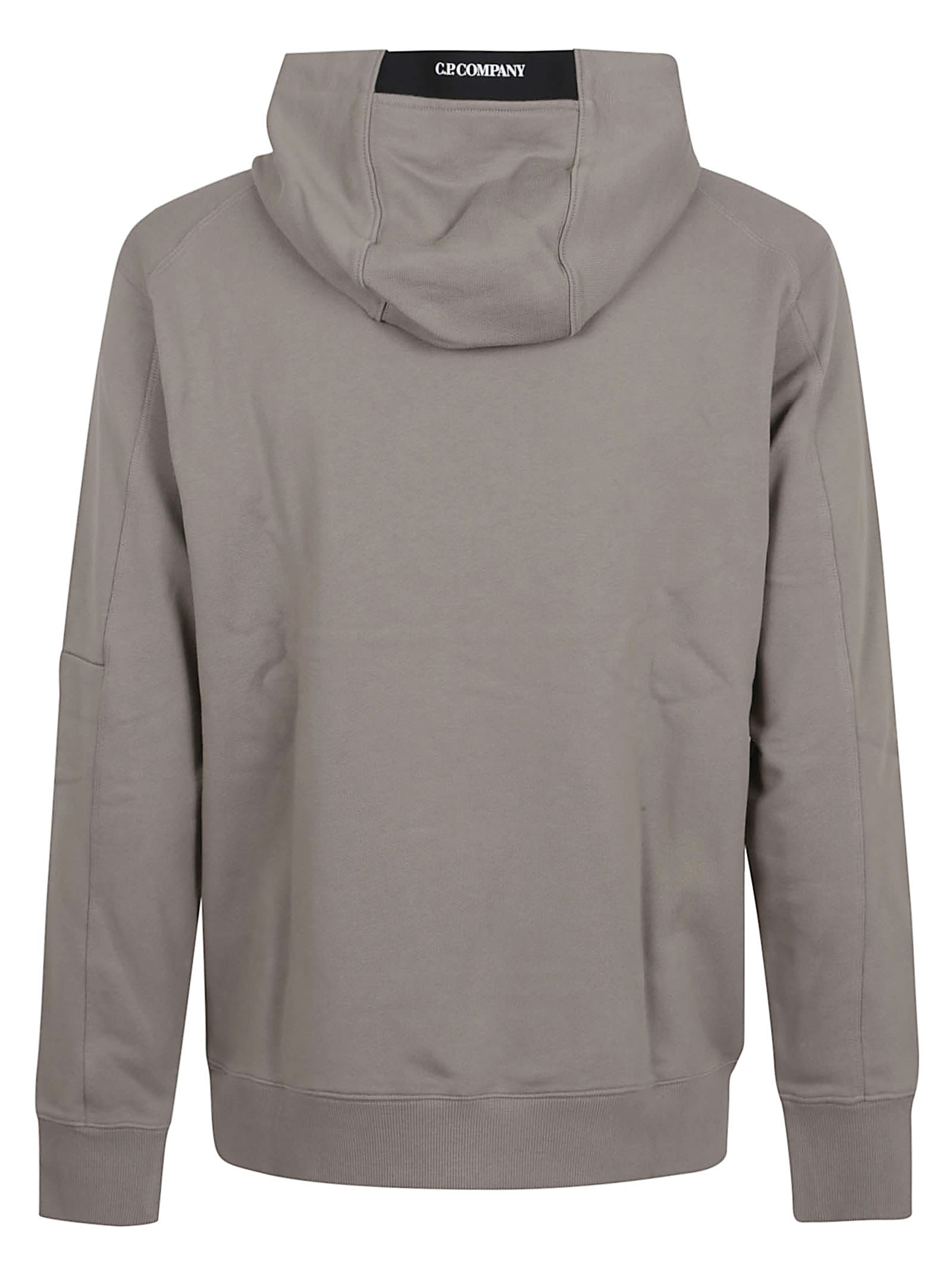 C.p. Company Sweatshirts Sweat Hooded In Diagonal Raised Fleece In Brown
