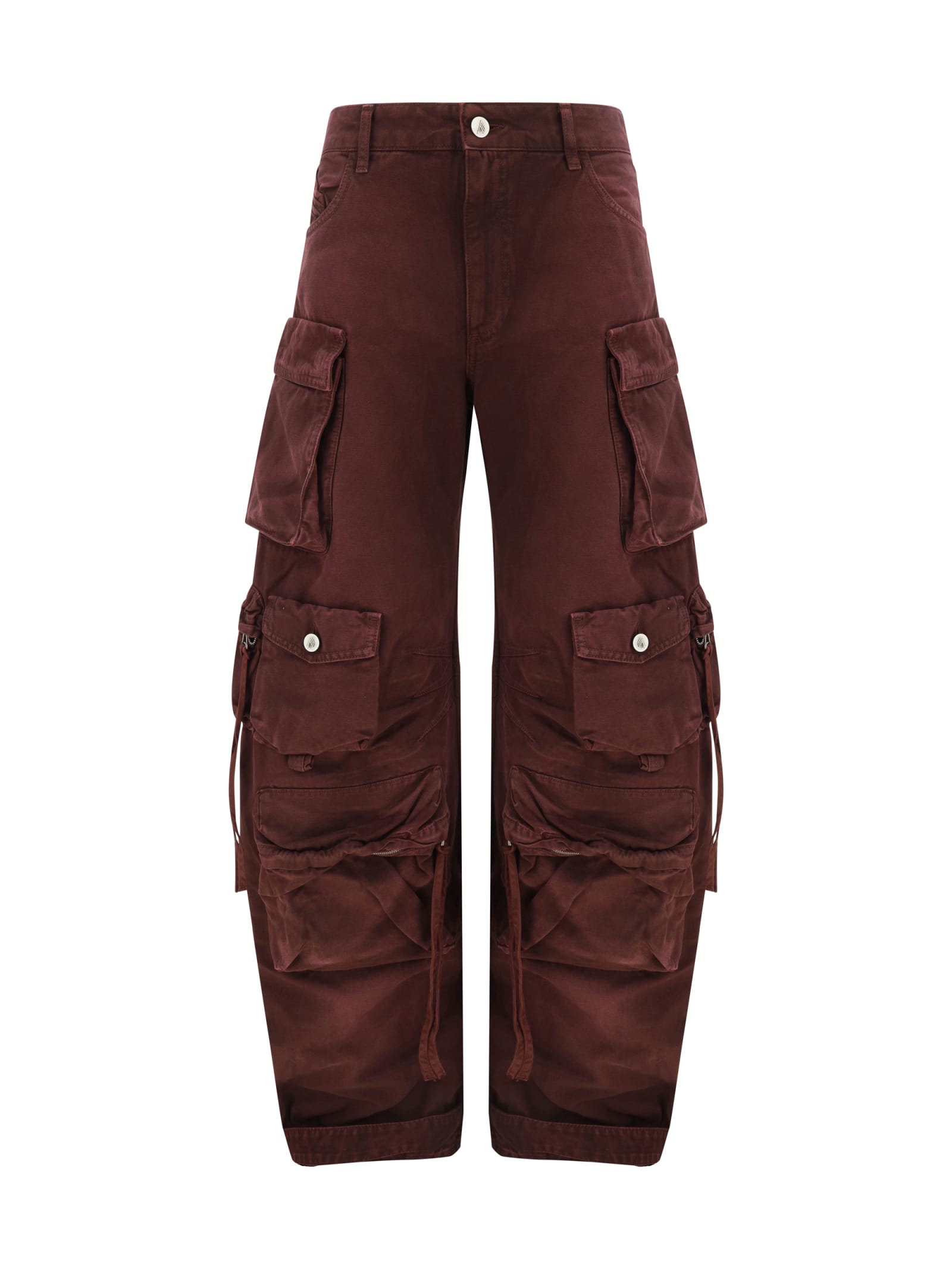 Shop Attico Fern Cargo Pants In Red