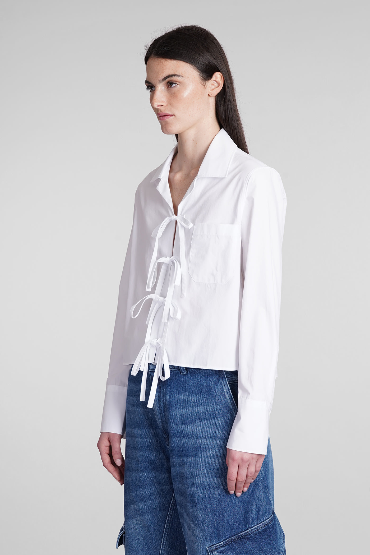Shop Jw Anderson Shirt In White Cotton