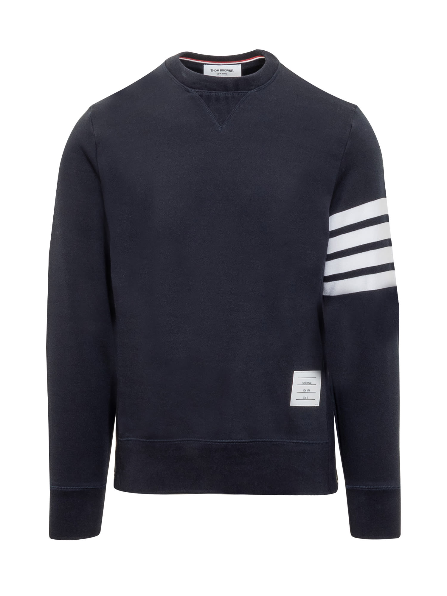 Shop Thom Browne Classic 4-bar Sweatshirt In Blu Scuro
