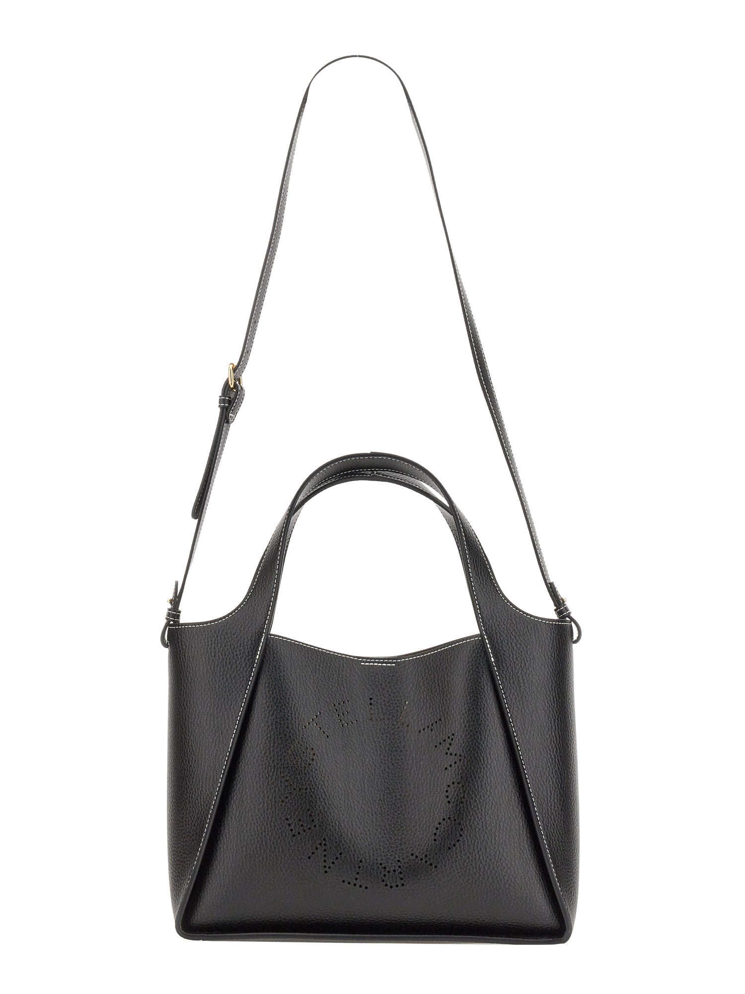 Shop Stella Mccartney Shoulder Bag With Logo In Nero