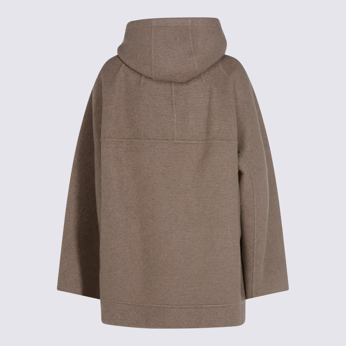 Max Mara Beige Cashmere Gradi Coat In Gray