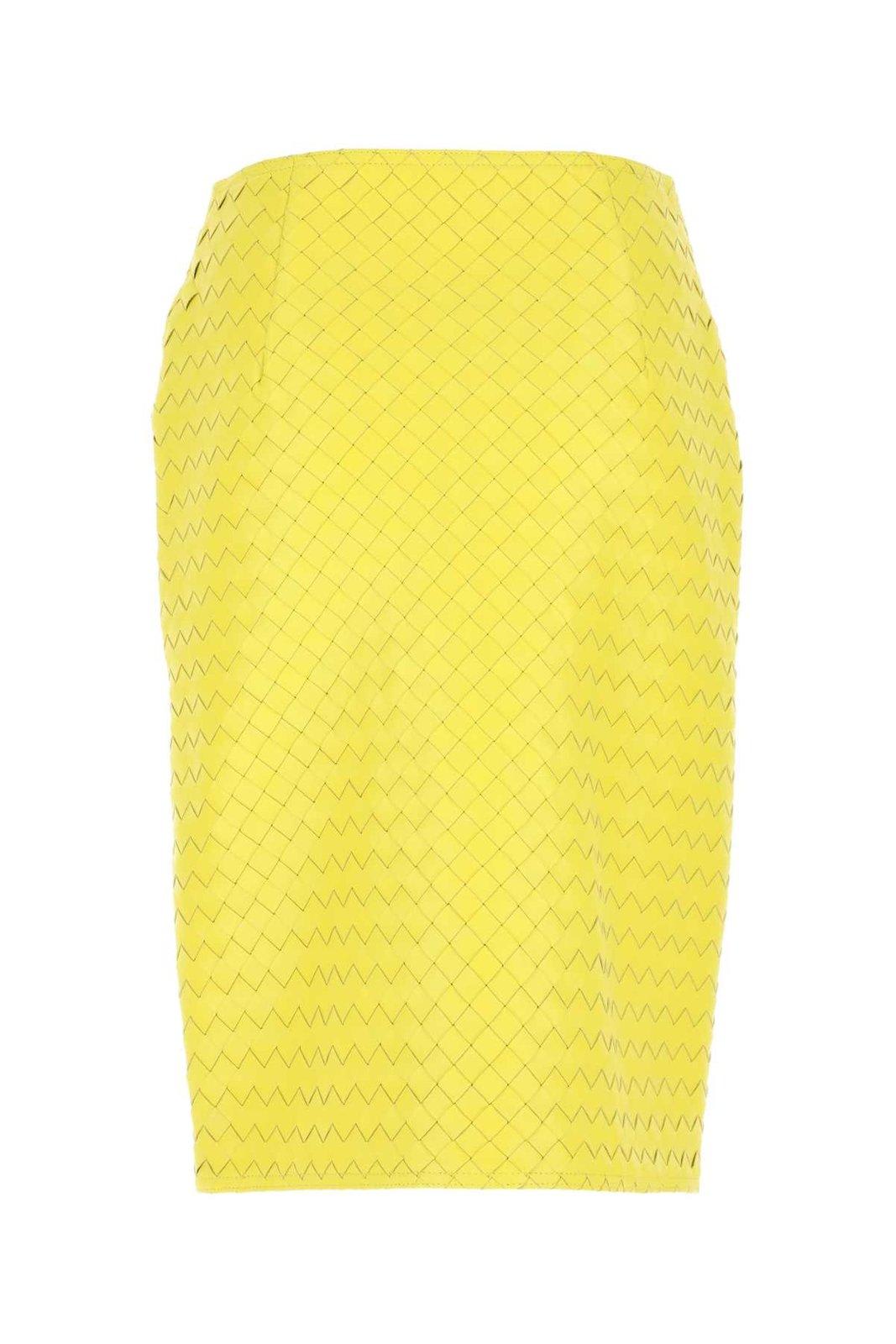 Bottega Veneta Women Skirt With Woven Pattern In Multicolour