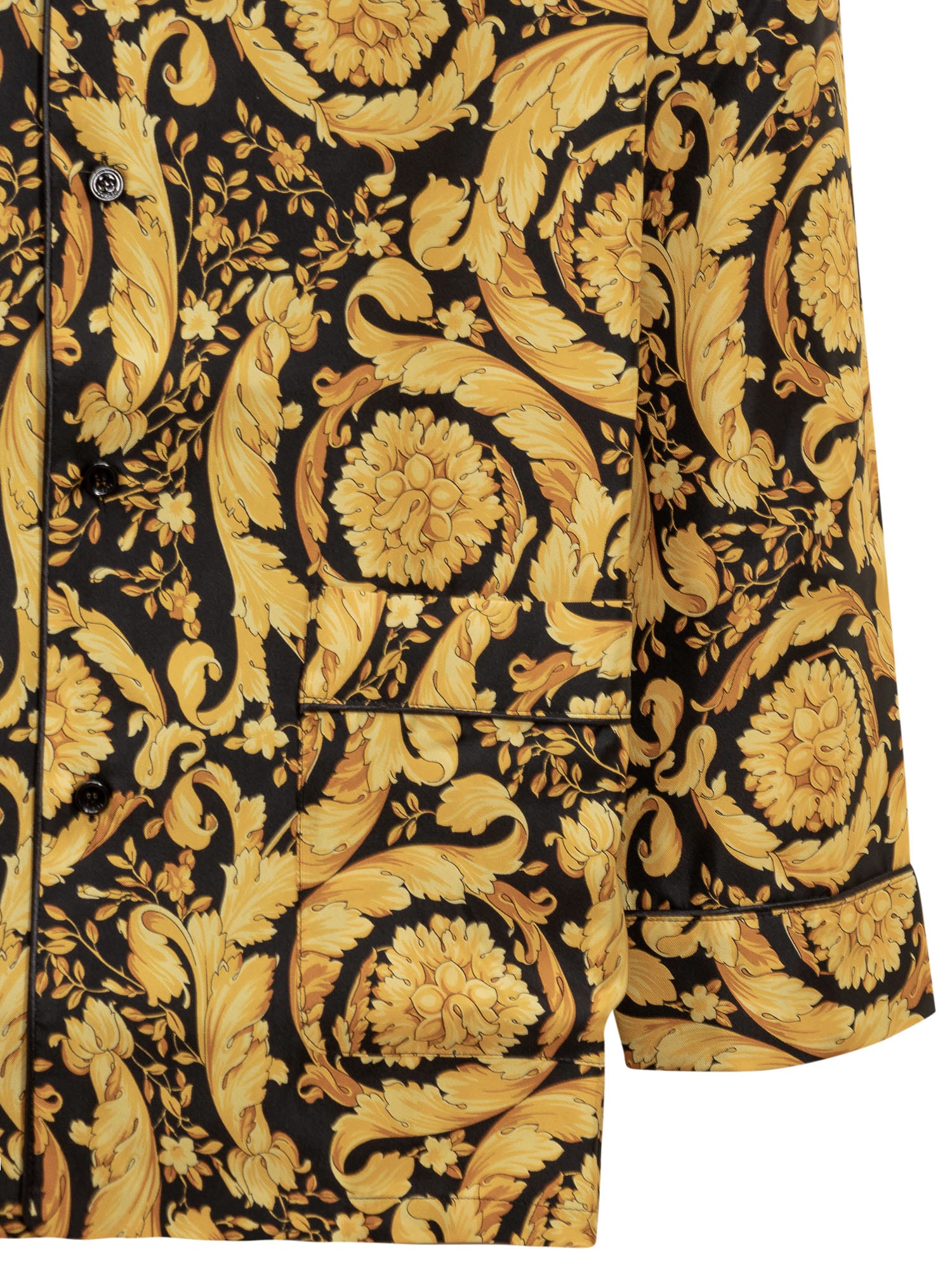 Shop Versace Pajama Barocco In Nero-oro