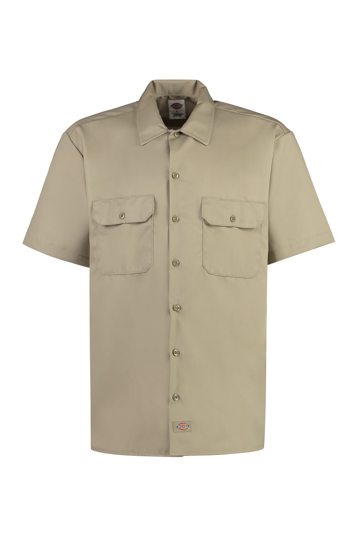 Short Sleeve Cotton Blend Shirt