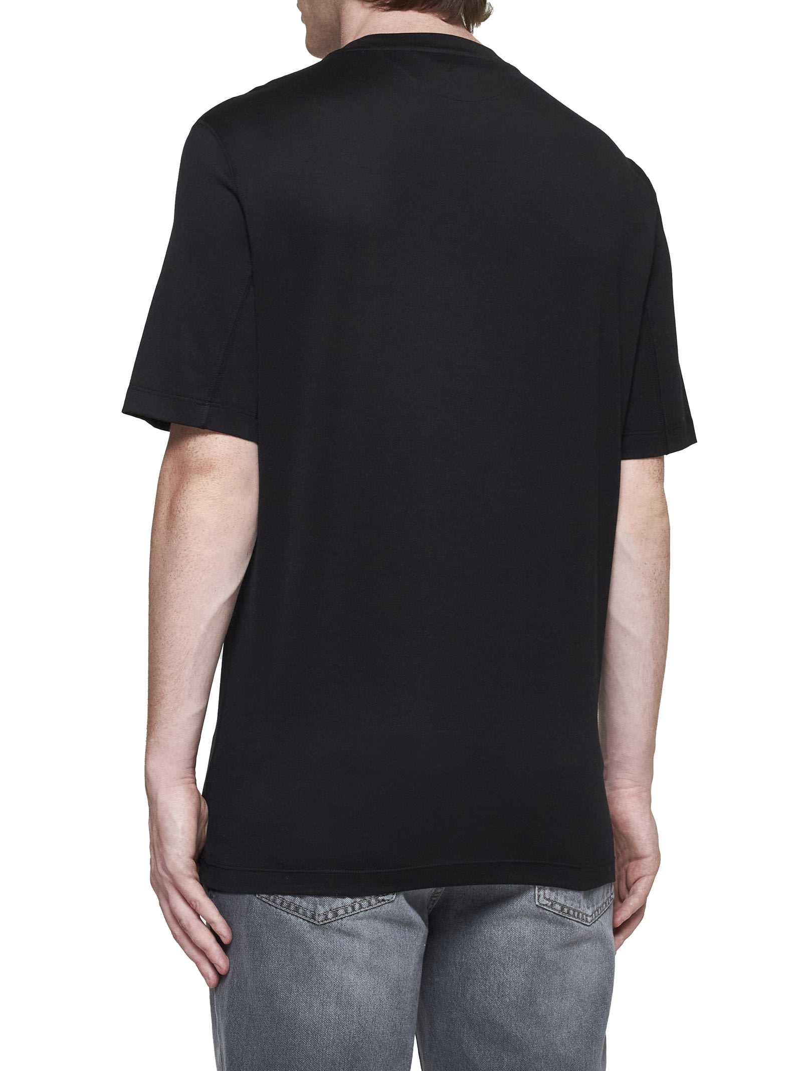 Shop Brunello Cucinelli T-shirt In Nero Tp