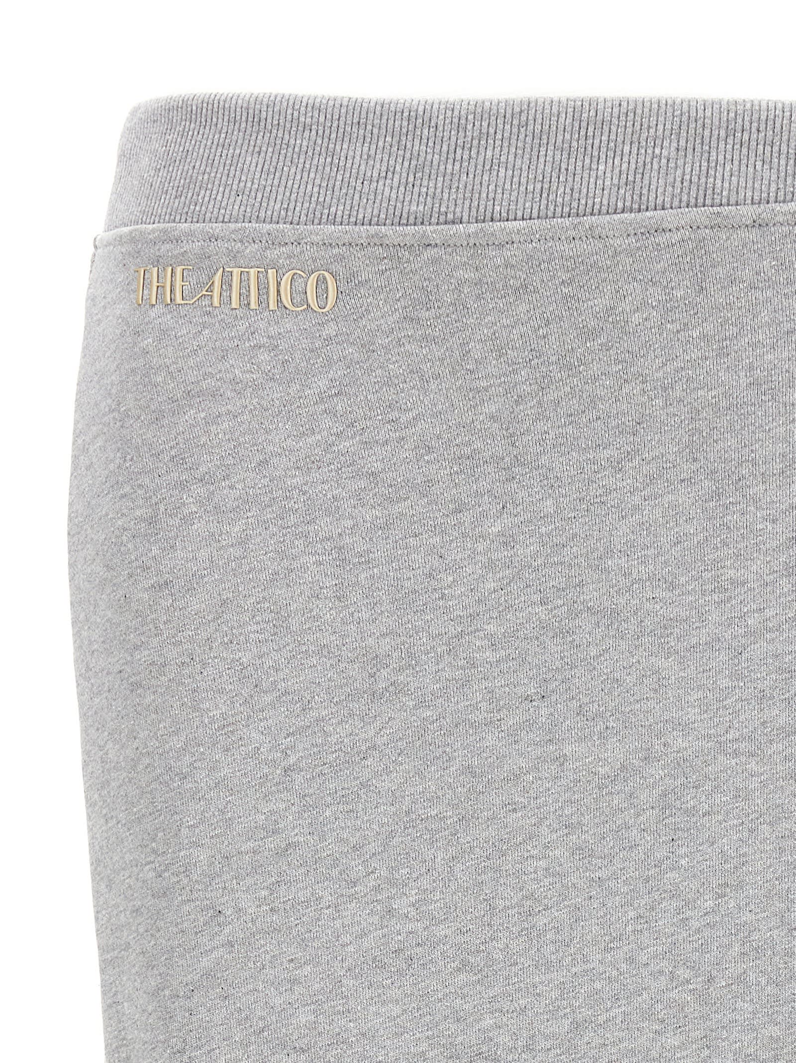 Shop Attico Asymmetrical Midi Skirt In Gray