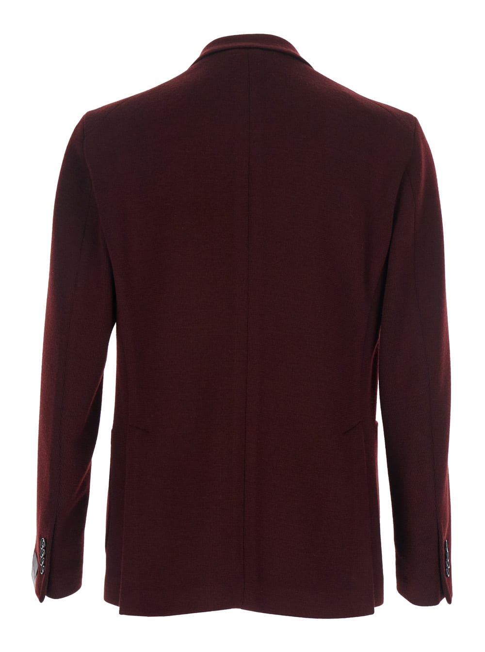 Tagliatore Maroon Logo Solid Blazer In Burgundy