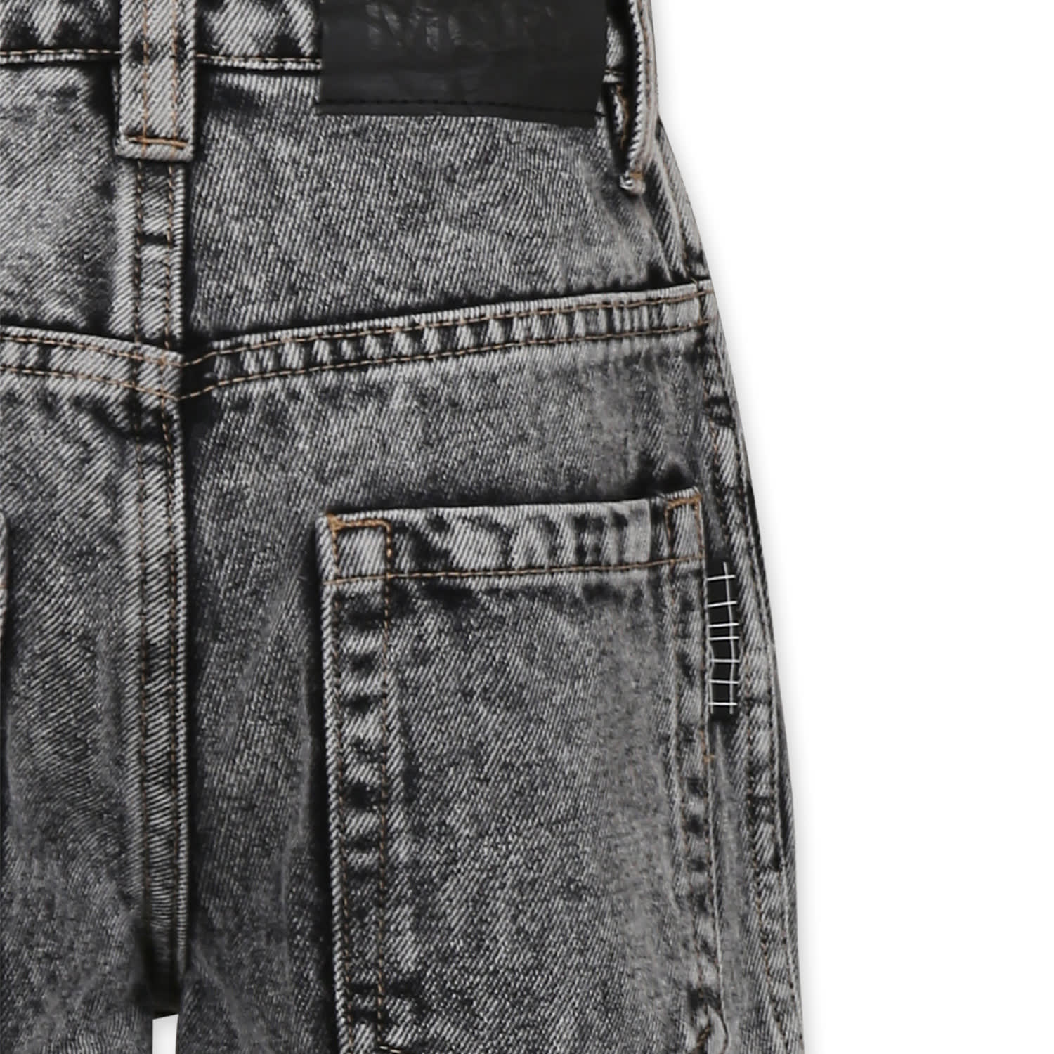 Molo Grey Jeans For Kids With Peace Symbol In Grey