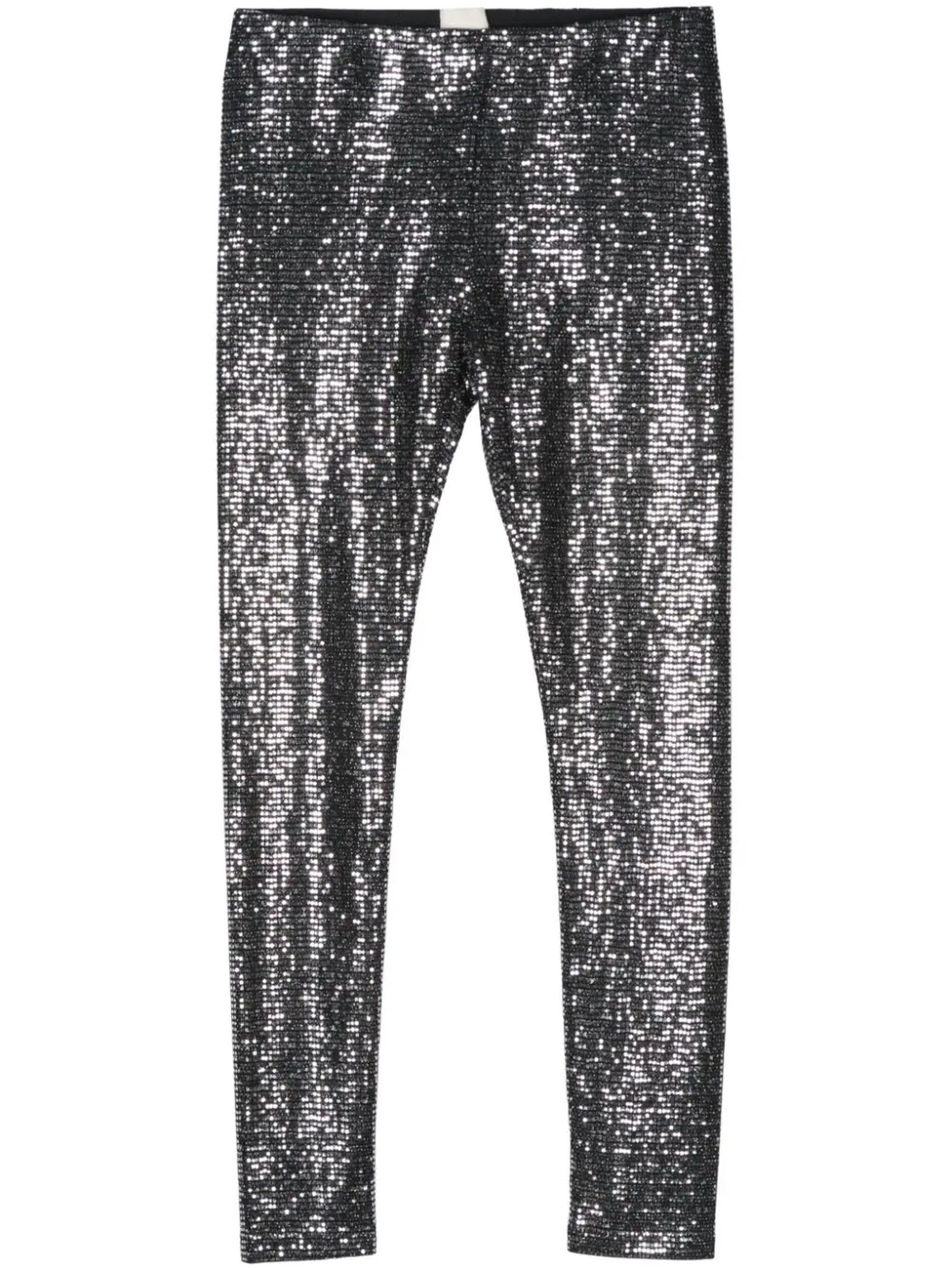 Shop Isabel Marant Joshua Sequin-embellished Leggings In Black