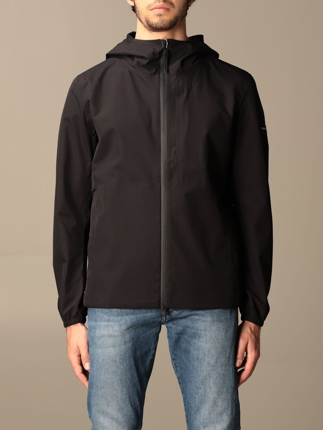 Woolrich Jacket Woolrich Bomber In Technical Fabric
