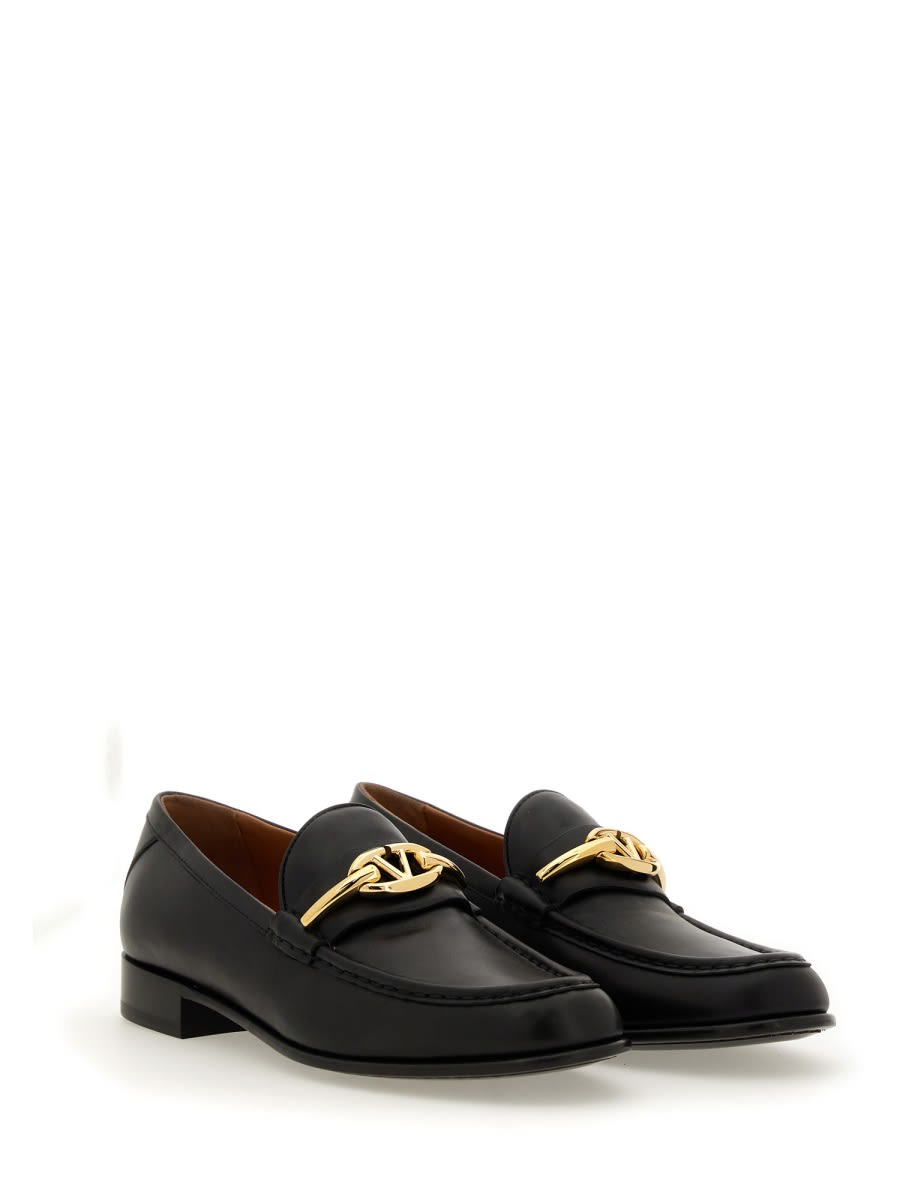 Shop Valentino Moccasin Vlogo The Bold Edition In Black