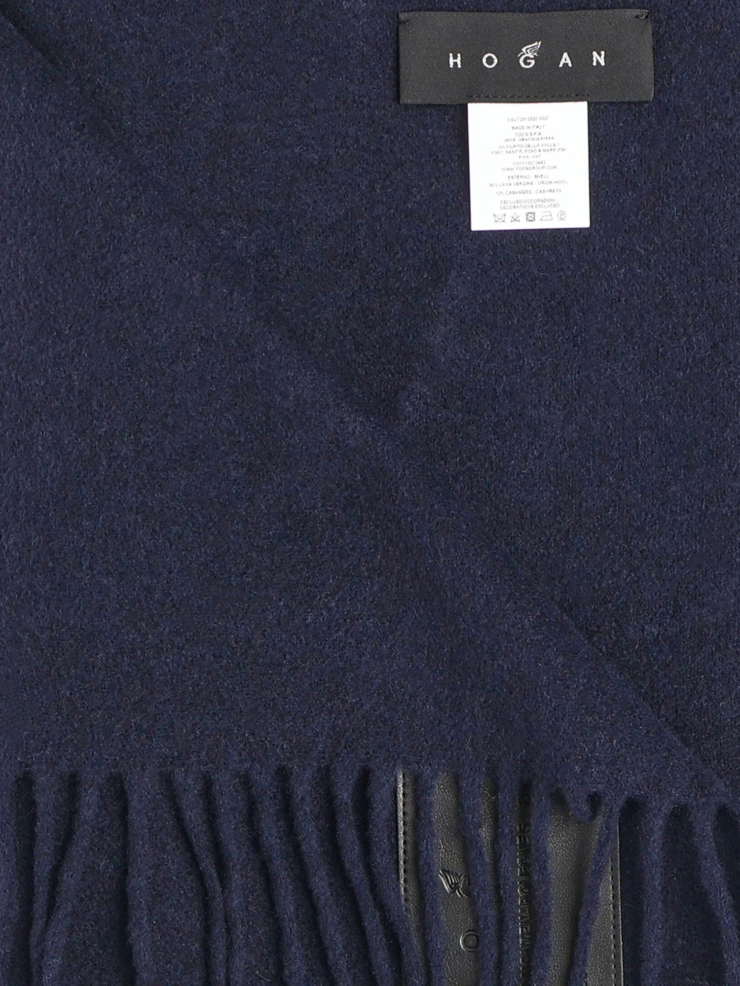 Hogan Cashmere Blend Scarf In Blue