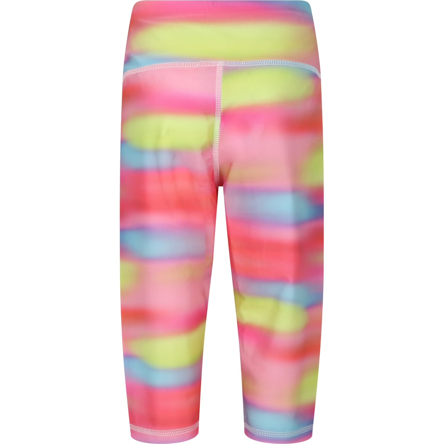 Shop Msgm Multicolor Leggings For Girl With Tie Dye Print