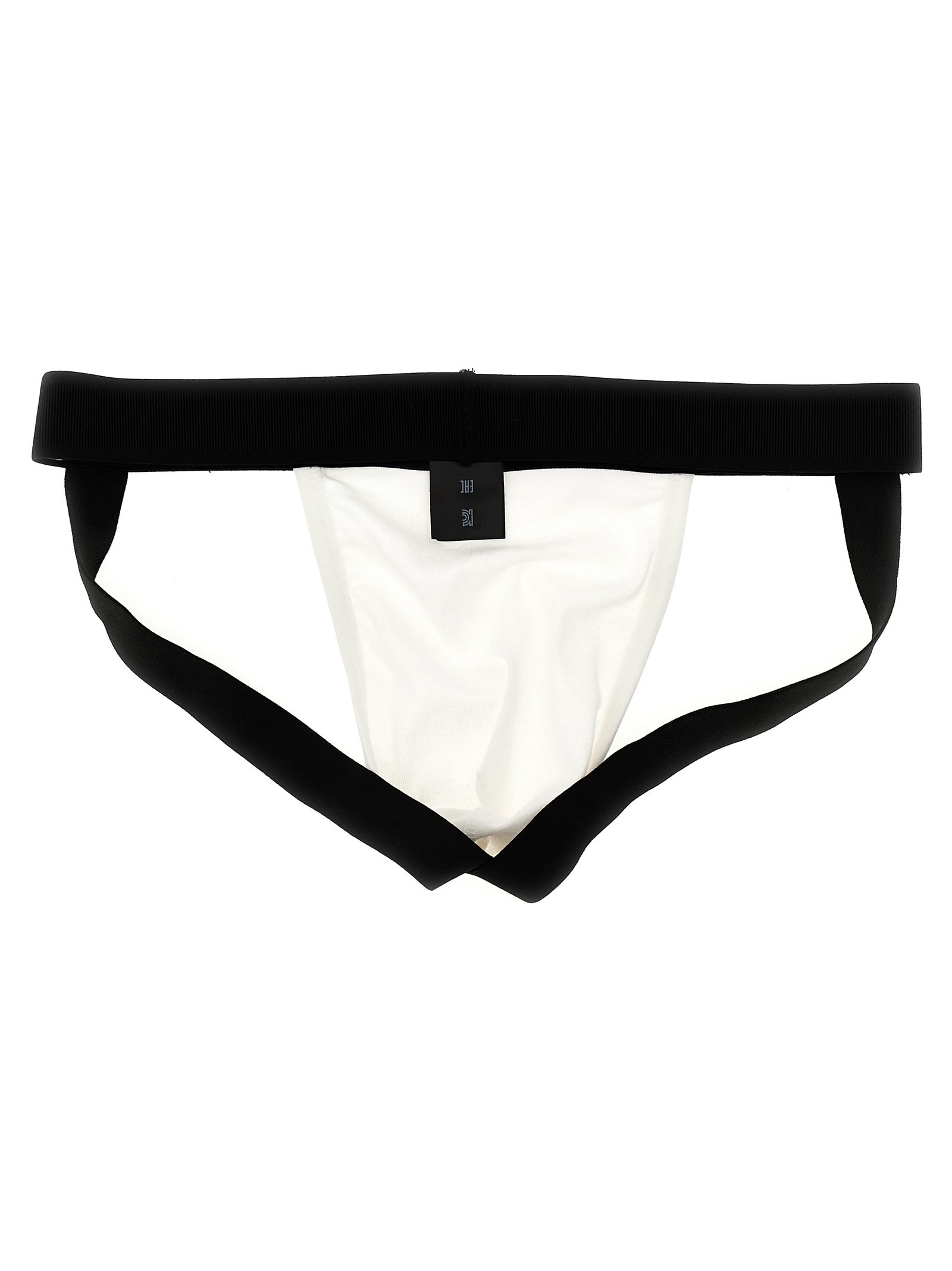 Tom Ford Cotton Blend Regular Fit Jock Strap In White