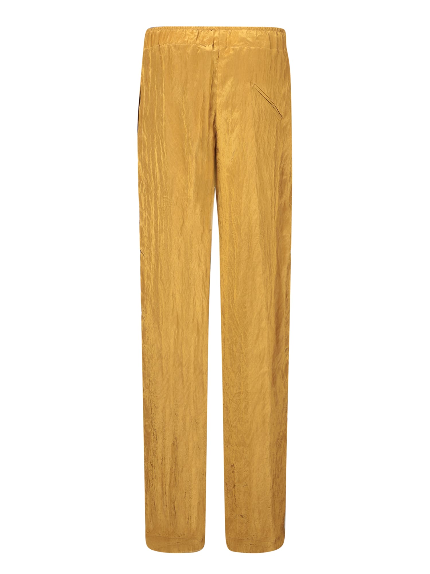 Federica Tosi Crinkled Elastic Brown Trousers In Brown