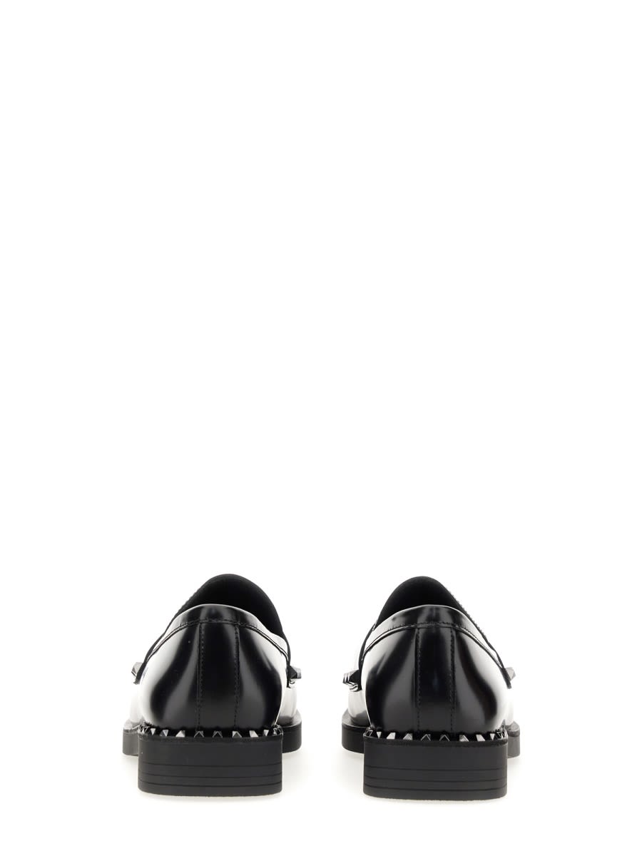 Ash Whisper Moccasin Studded Detail In Black