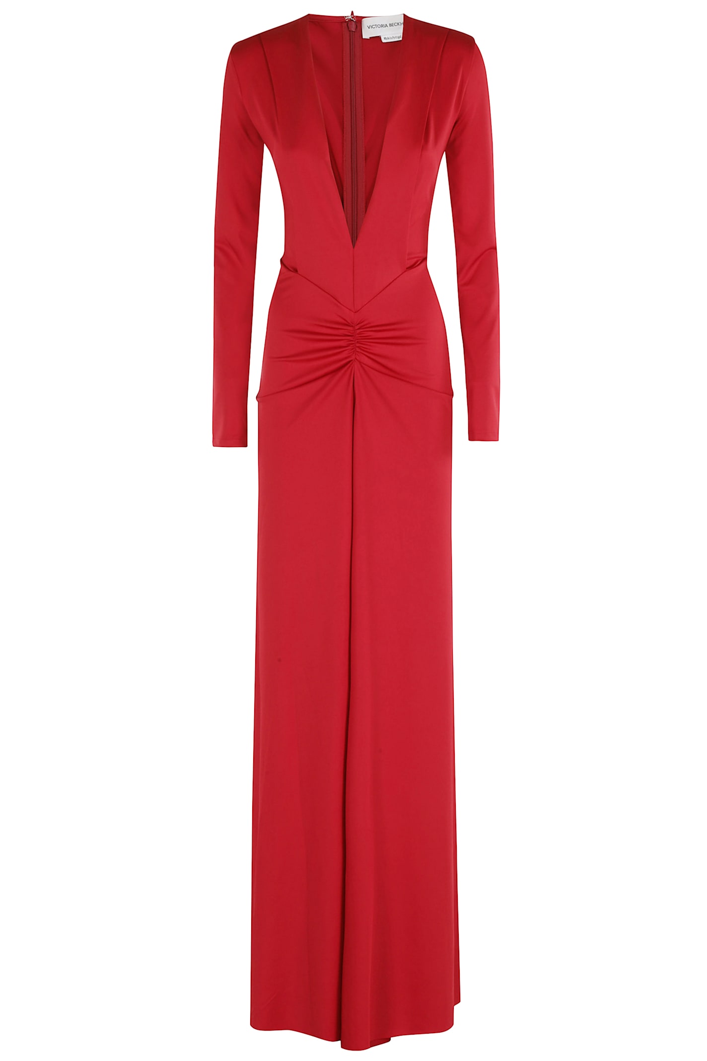 Long Sleeve Deep V-neck Gown