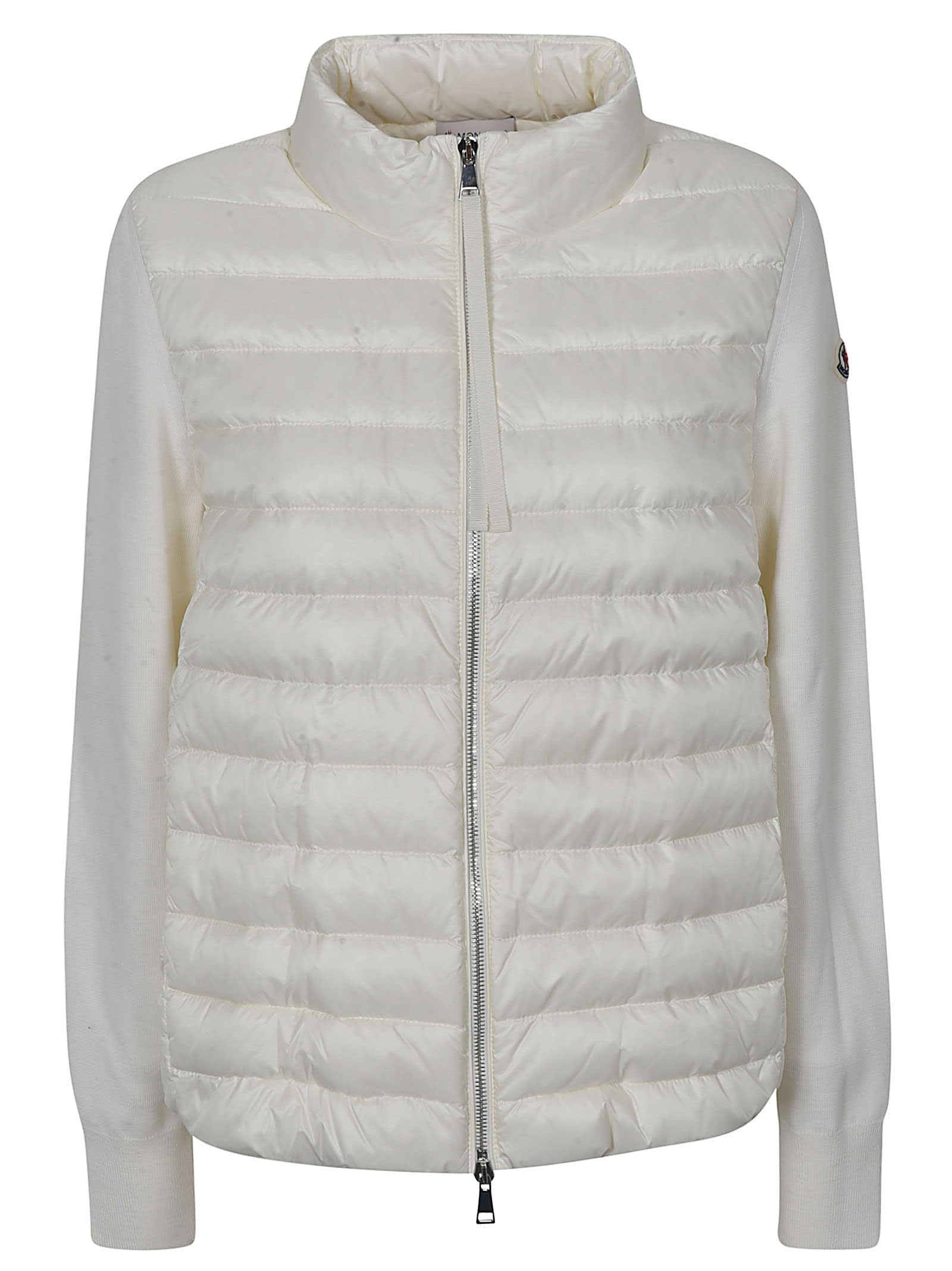 Moncler Padded Tricot Cardigan In White