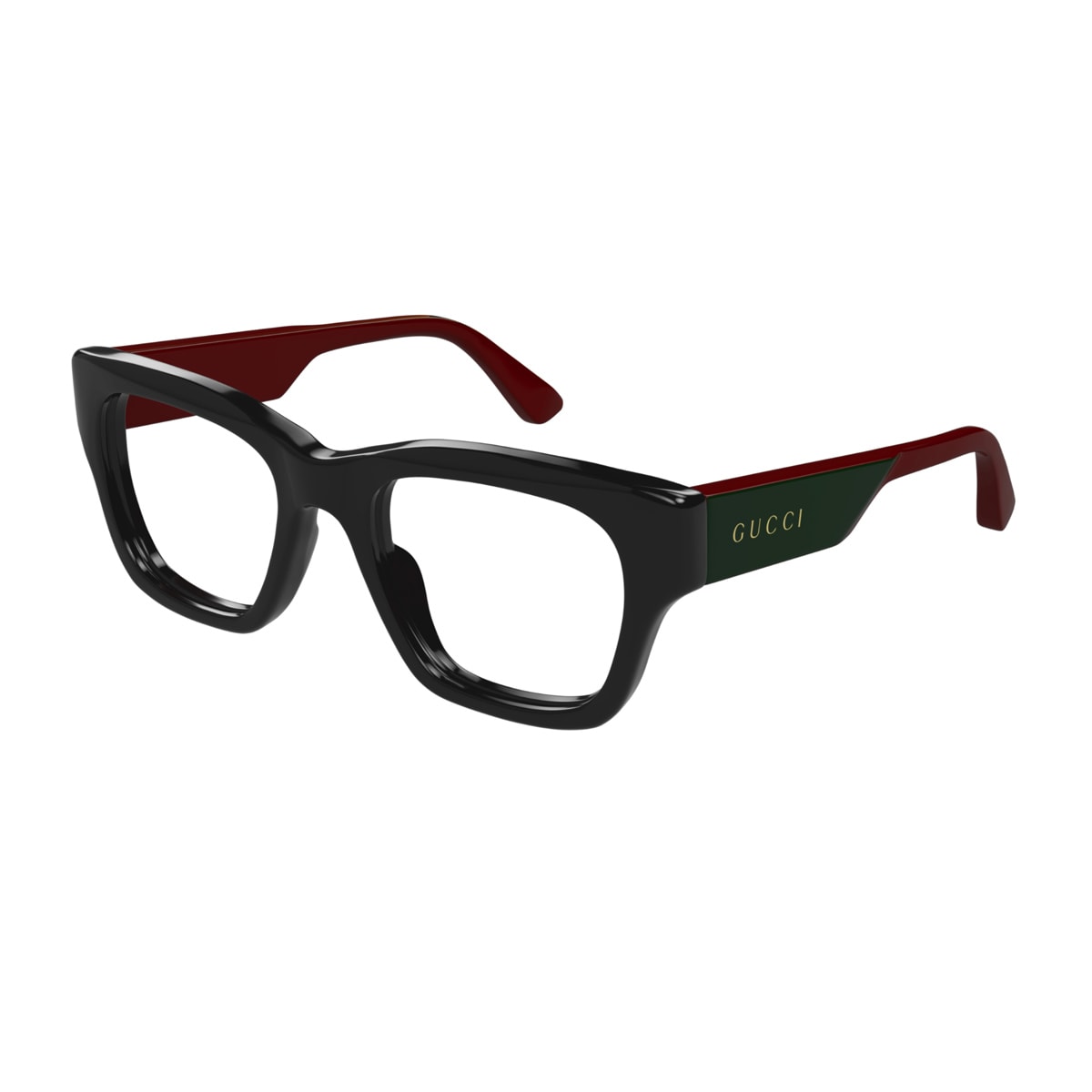 Shop Gucci Gg1669o Linea Lettering 010 Black Red Glasses In Nero