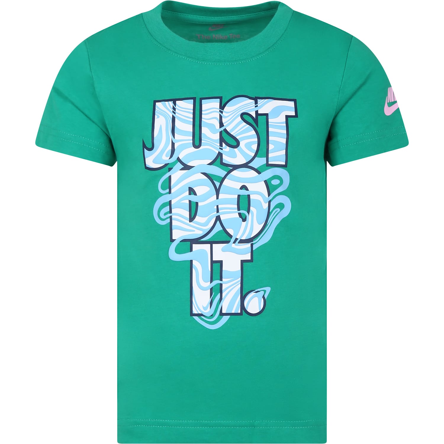 Nike Kids' Green T-shirt For Boy With Logo And Swoosh