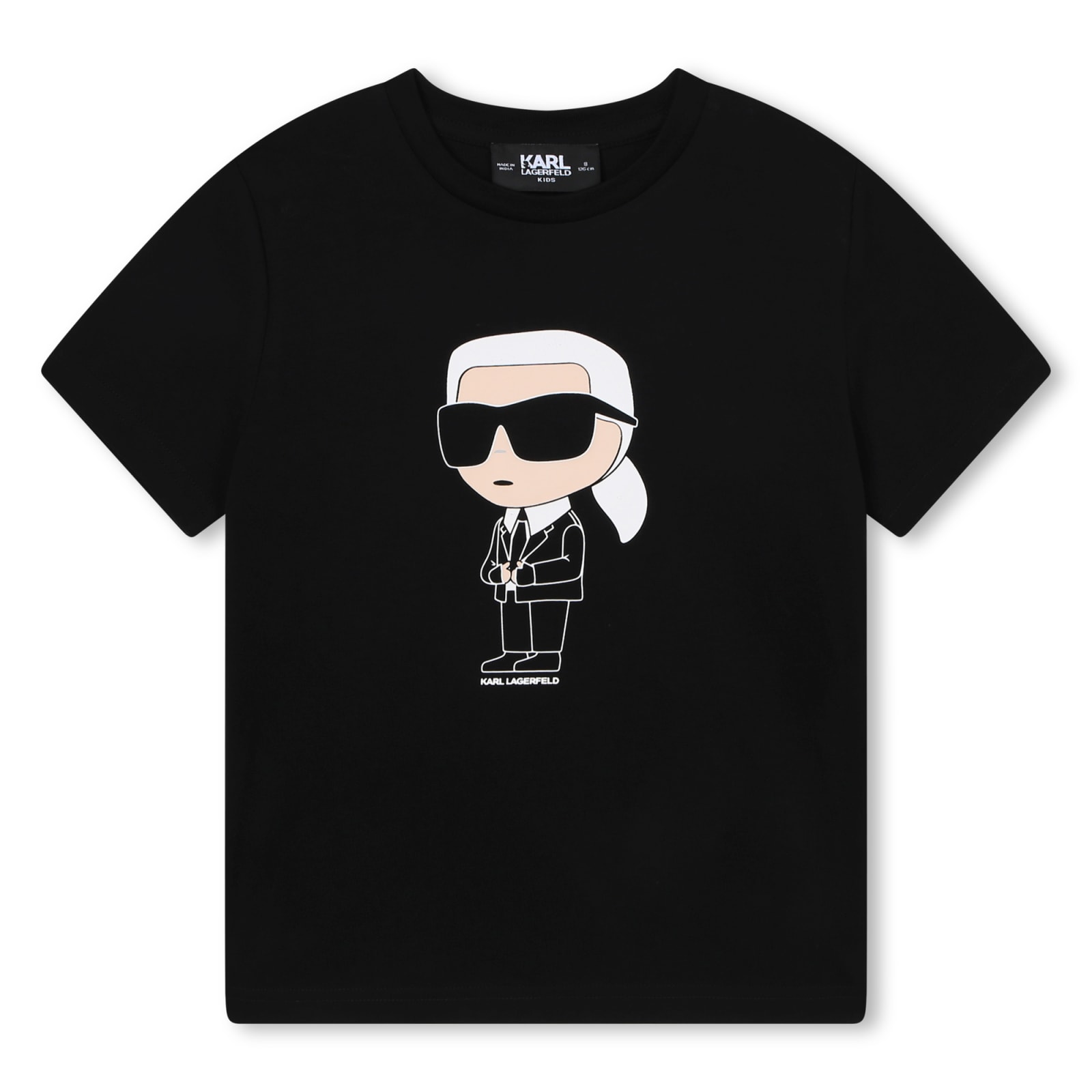 Shop Karl Lagerfeld T-shirt Con Stampa In Black